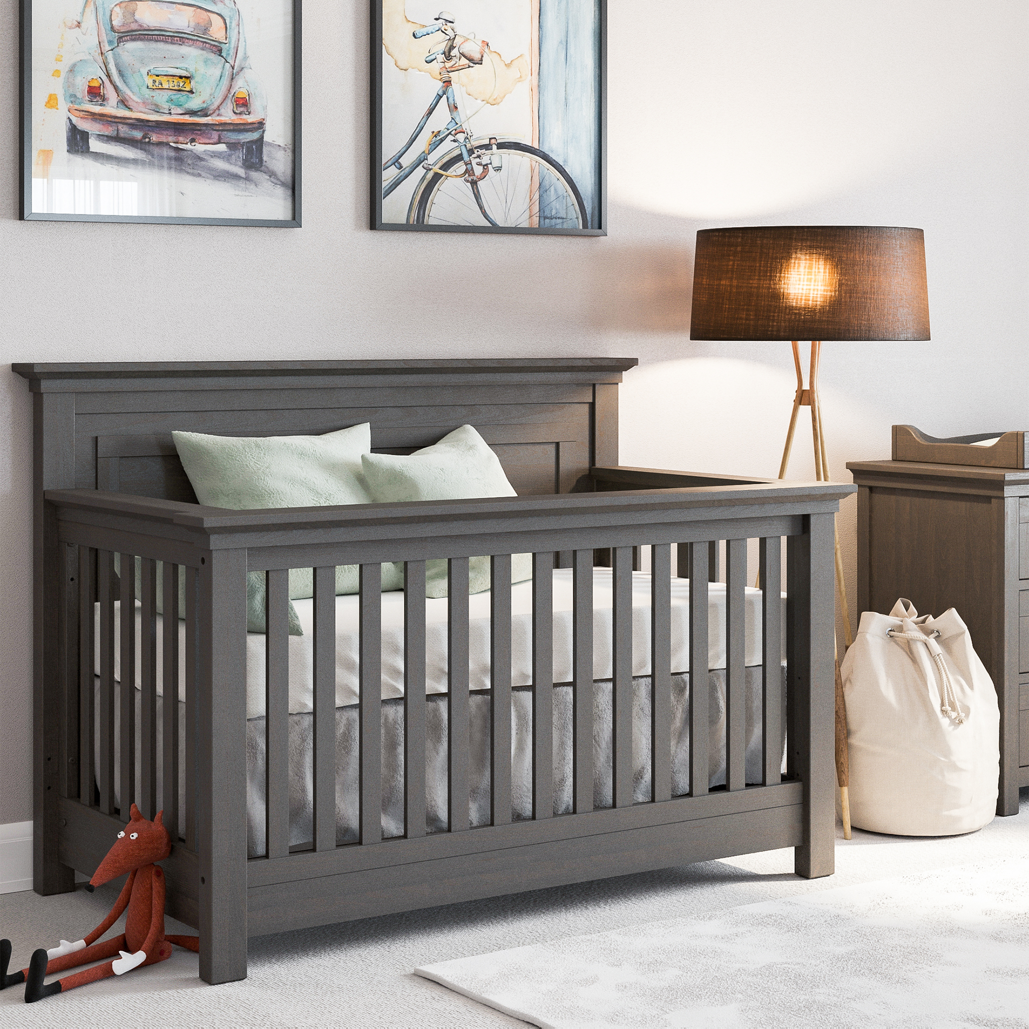 Romina Karisma Convertible Crib / Solid Back - Tots to Teens Furniture