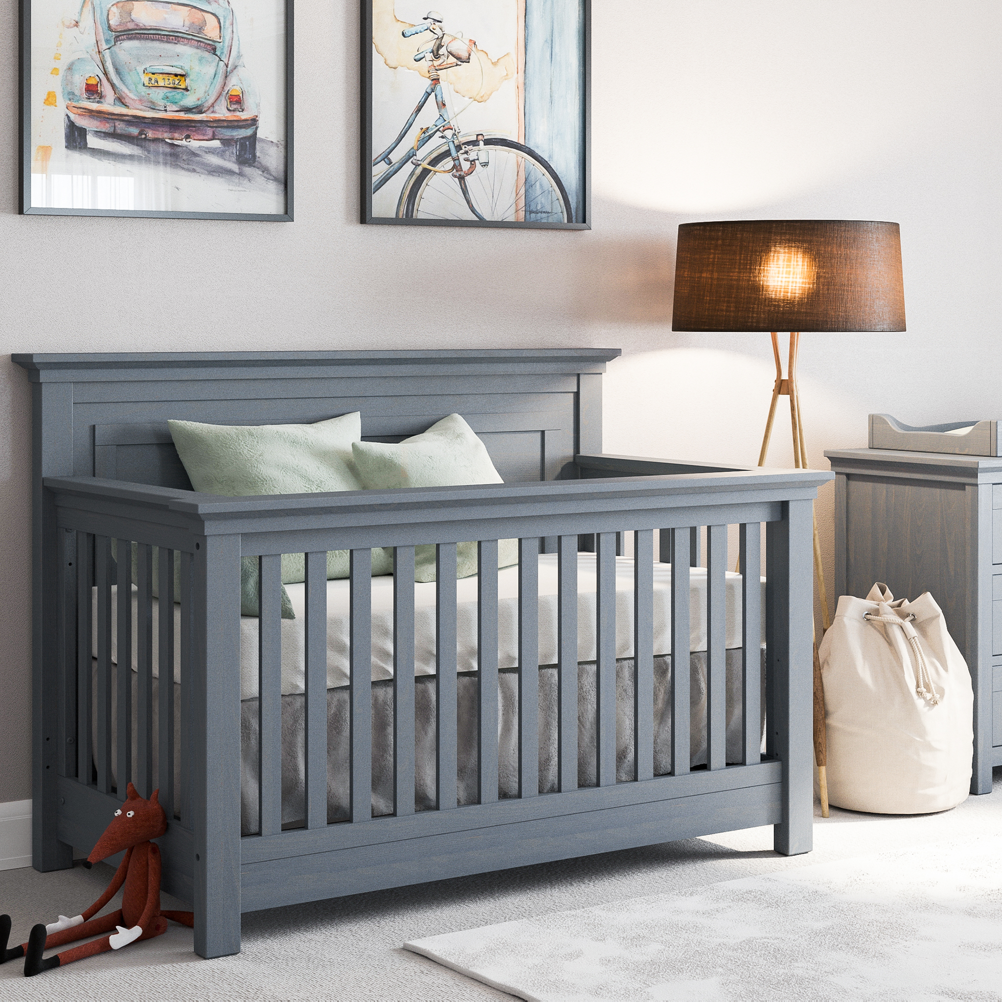 Romina Karisma Convertible Crib / Solid Back - Tots to Teens Furniture