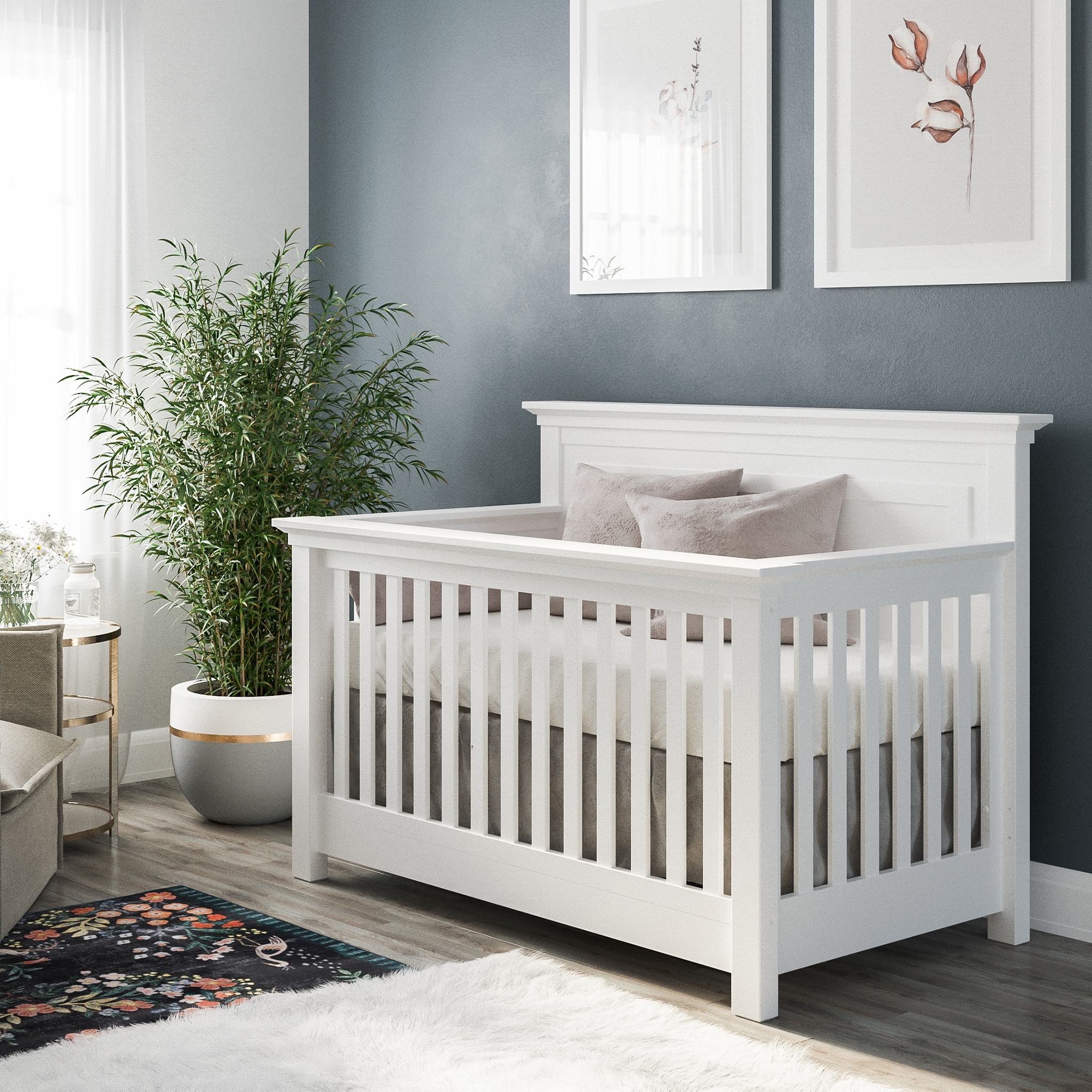 Romina Karisma Convertible Crib / Solid Back - Tots to Teens Furniture