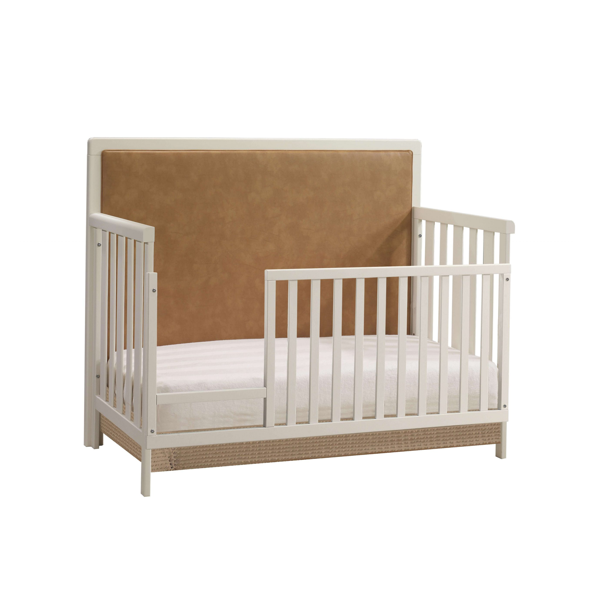Kyoto Crib with Upholstered Panel - Caramel - Tots to Teens Furniture