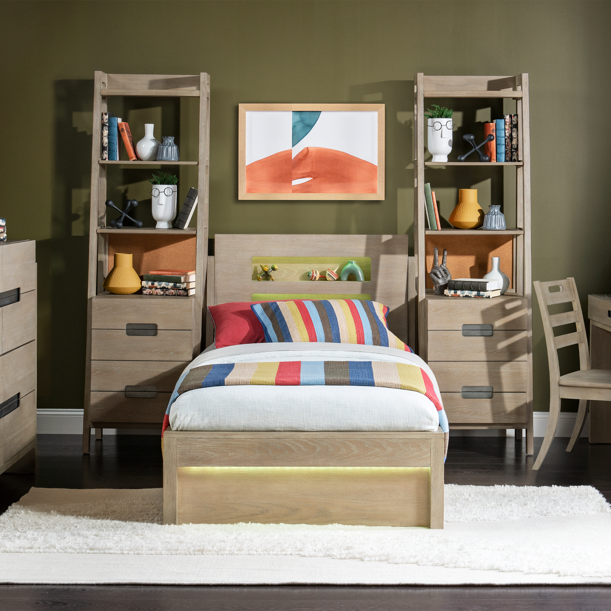 District Weathered Oak Panel Bed - Tots to Teens Furniture