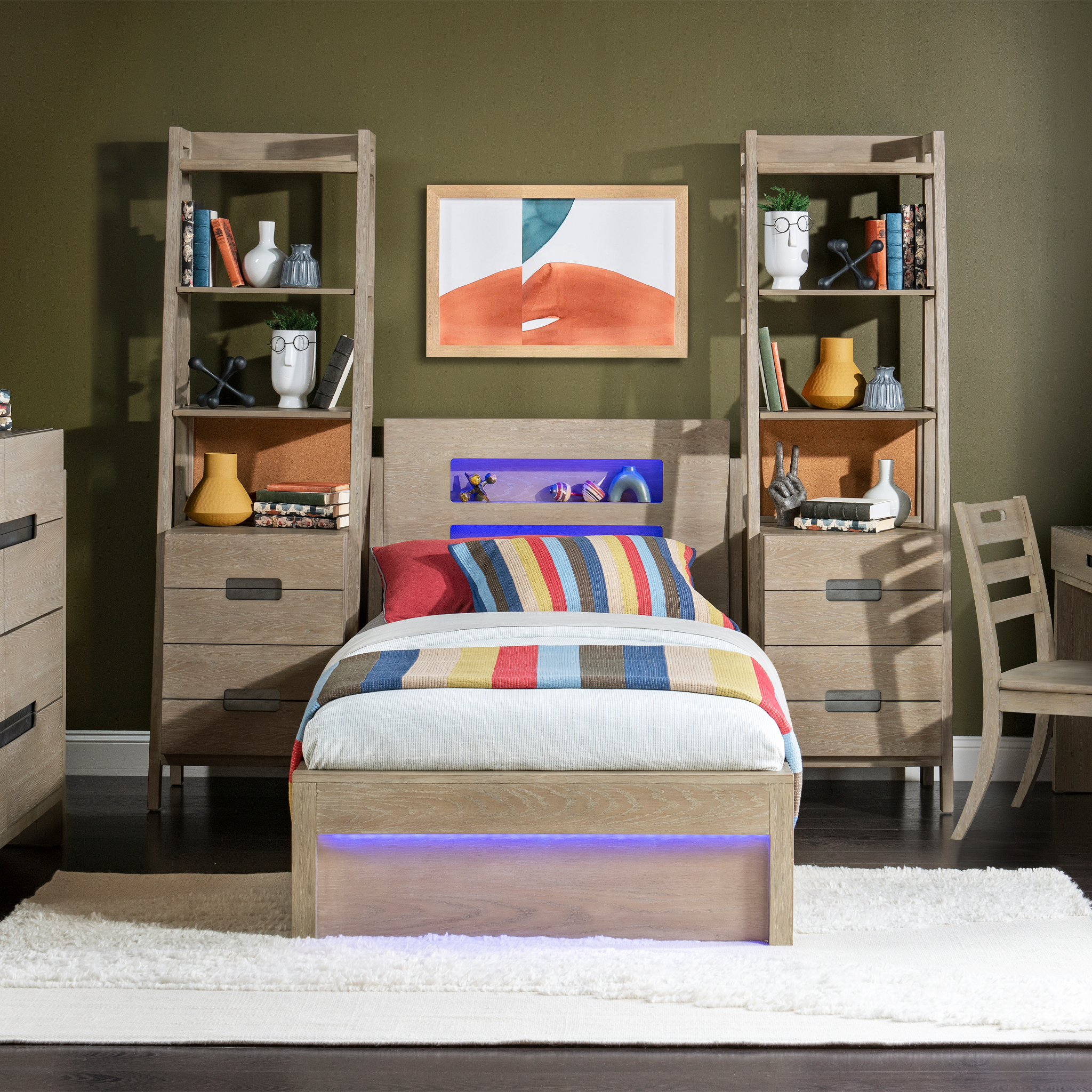 District Weathered Oak Panel Bed - Tots to Teens Furniture