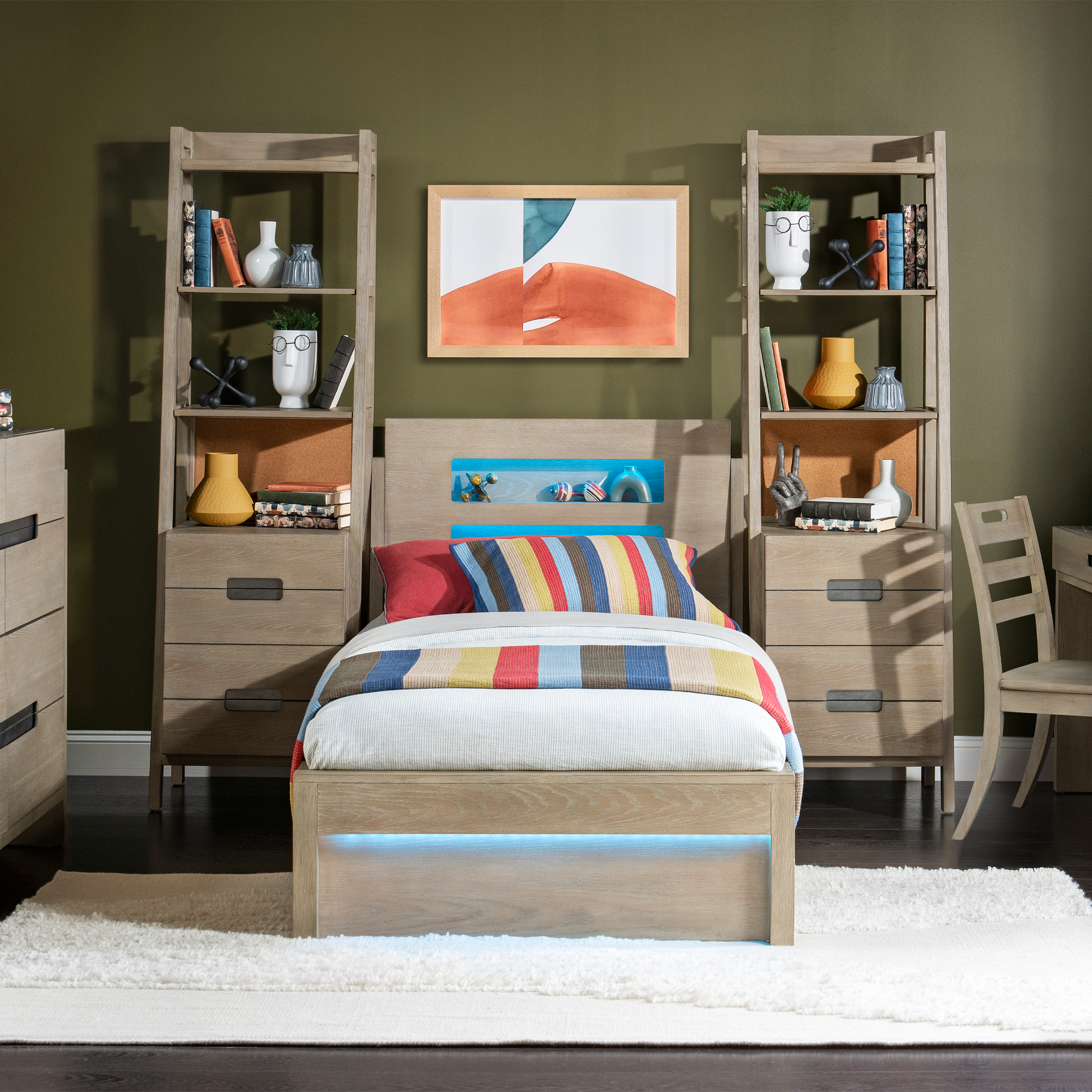 District Weathered Oak Panel Bed - Tots to Teens Furniture