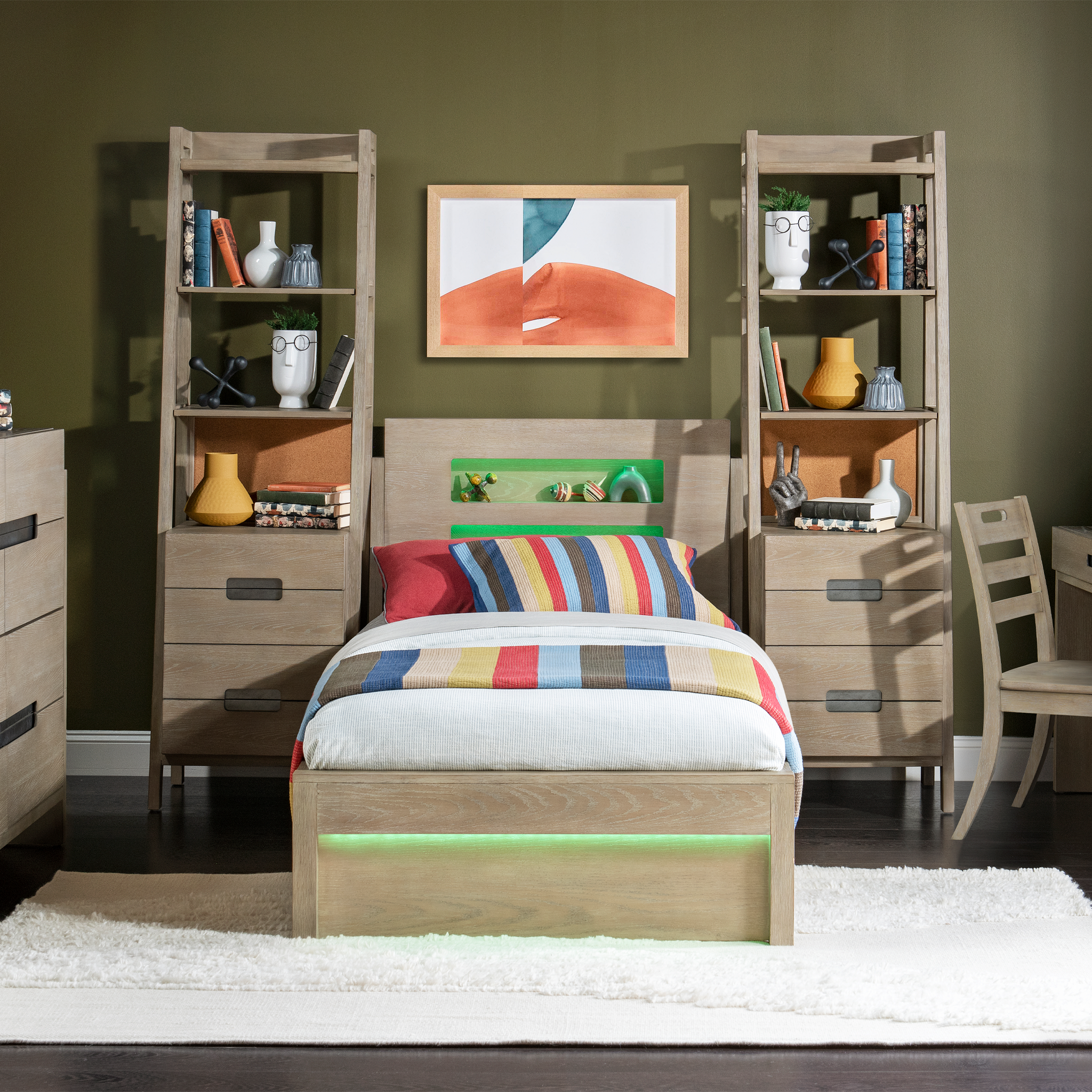 District Weathered Oak Panel Bed - Tots to Teens Furniture