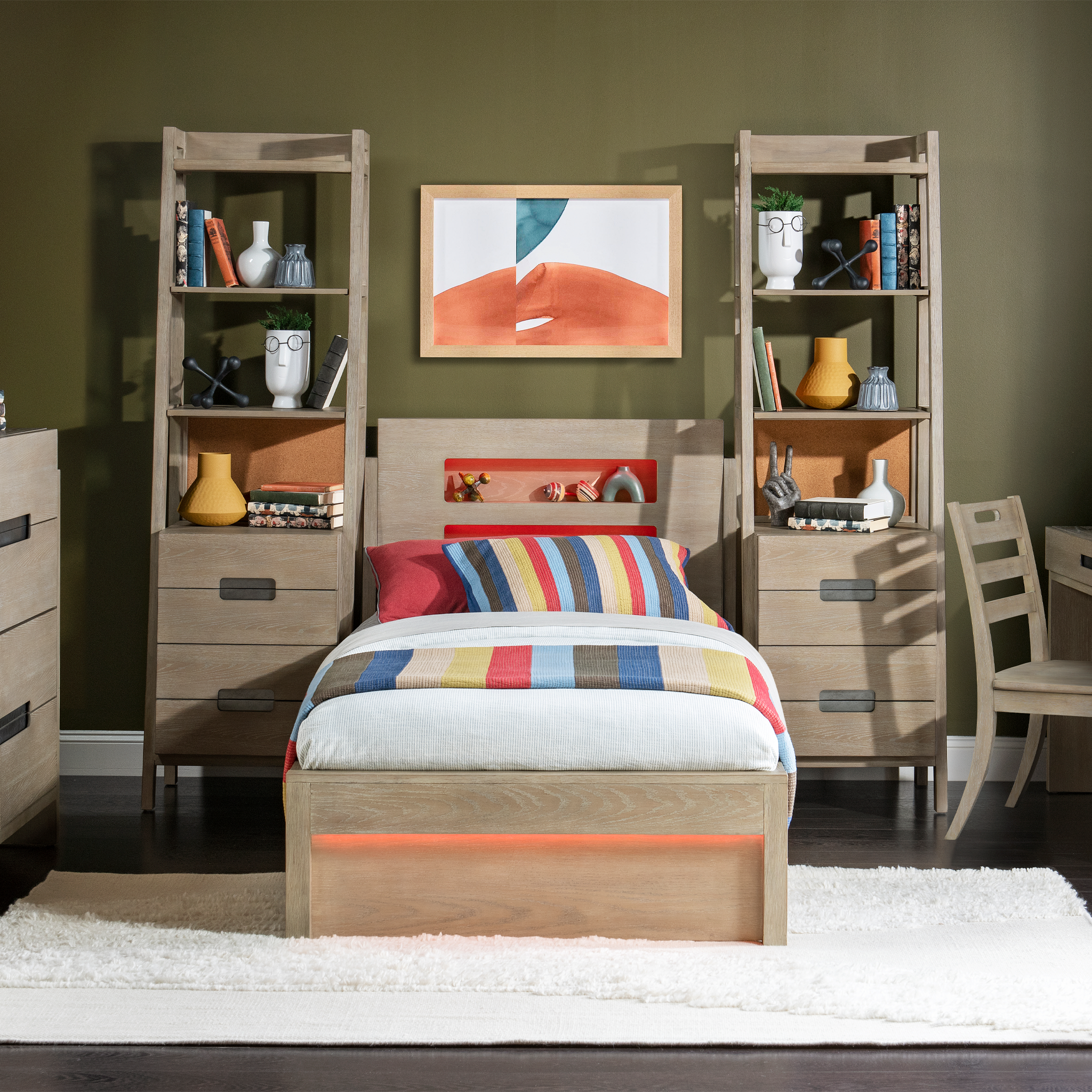 District Weathered Oak Panel Bed - Tots to Teens Furniture