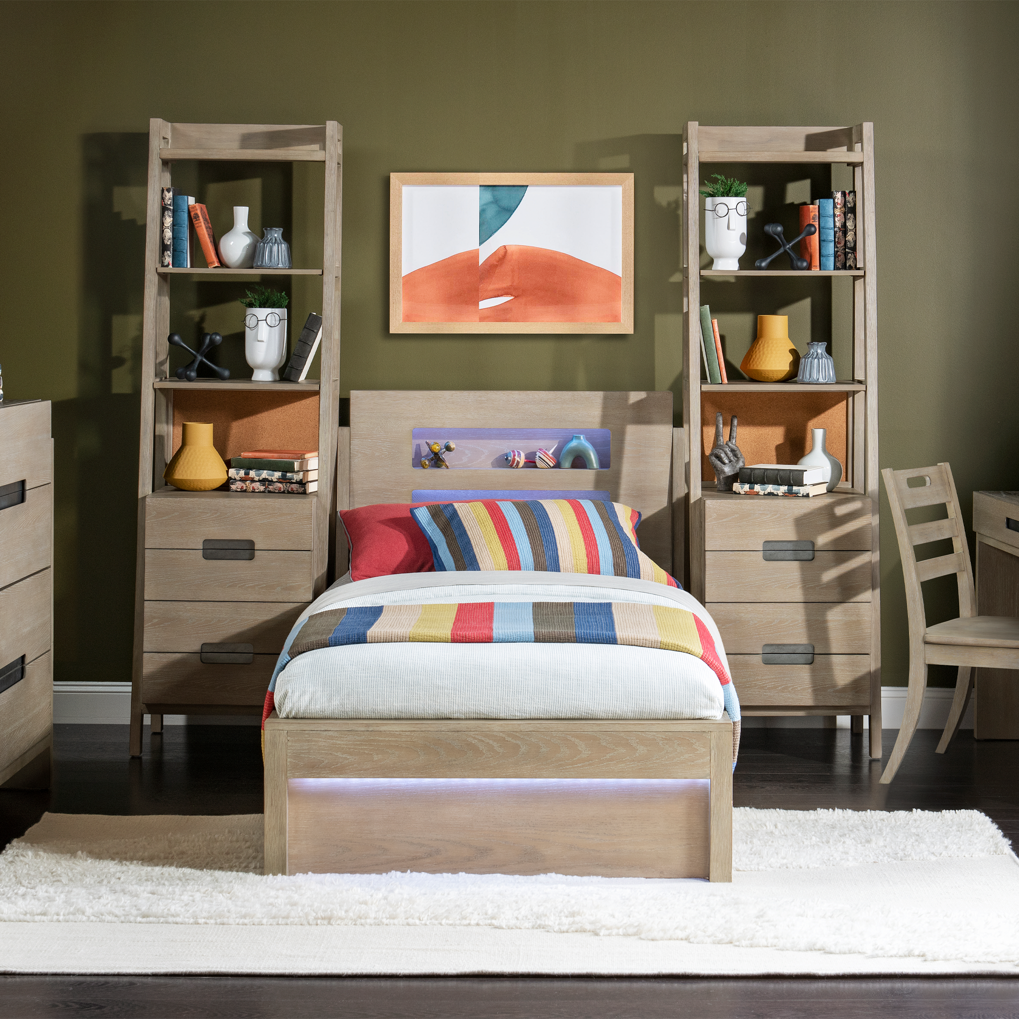 District Weathered Oak Panel Bed - Tots to Teens Furniture