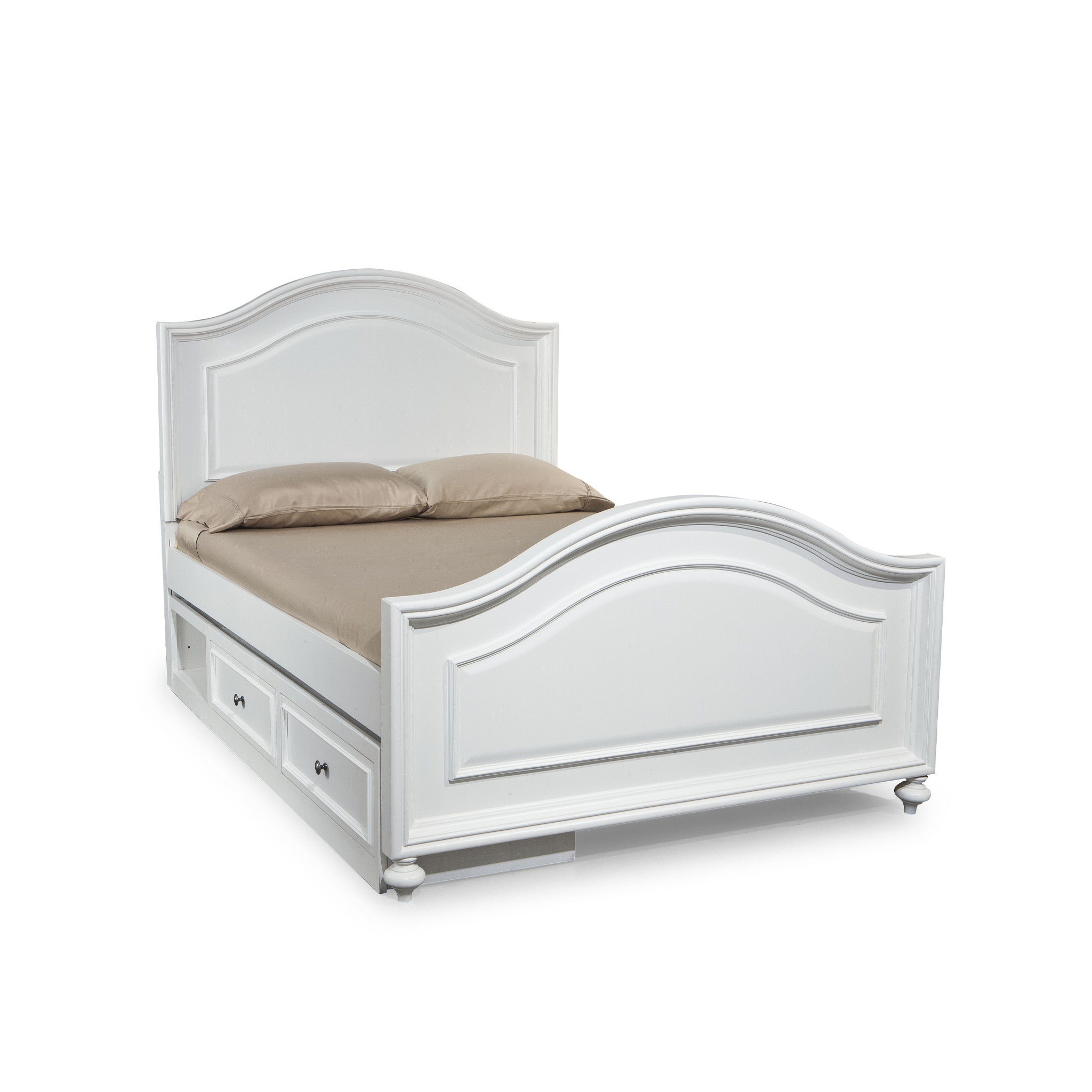 Madison Panel Bed in Natural White - Tots to Teens Furniture