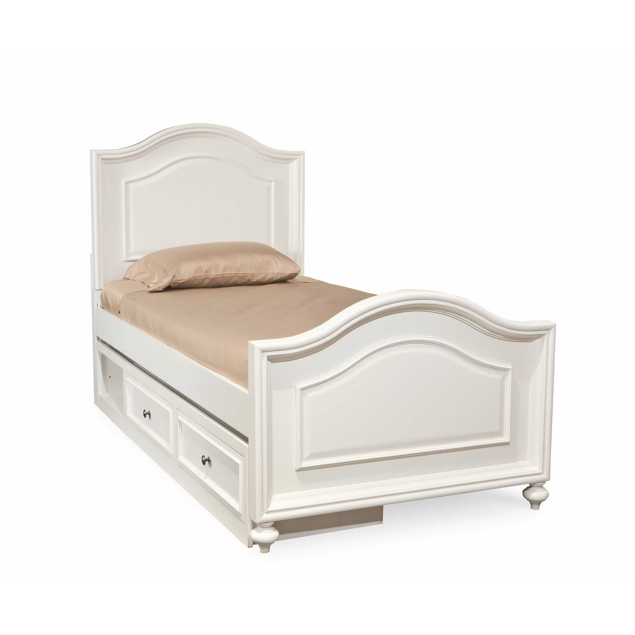 Madison Panel Bed in Natural White - Tots to Teens Furniture