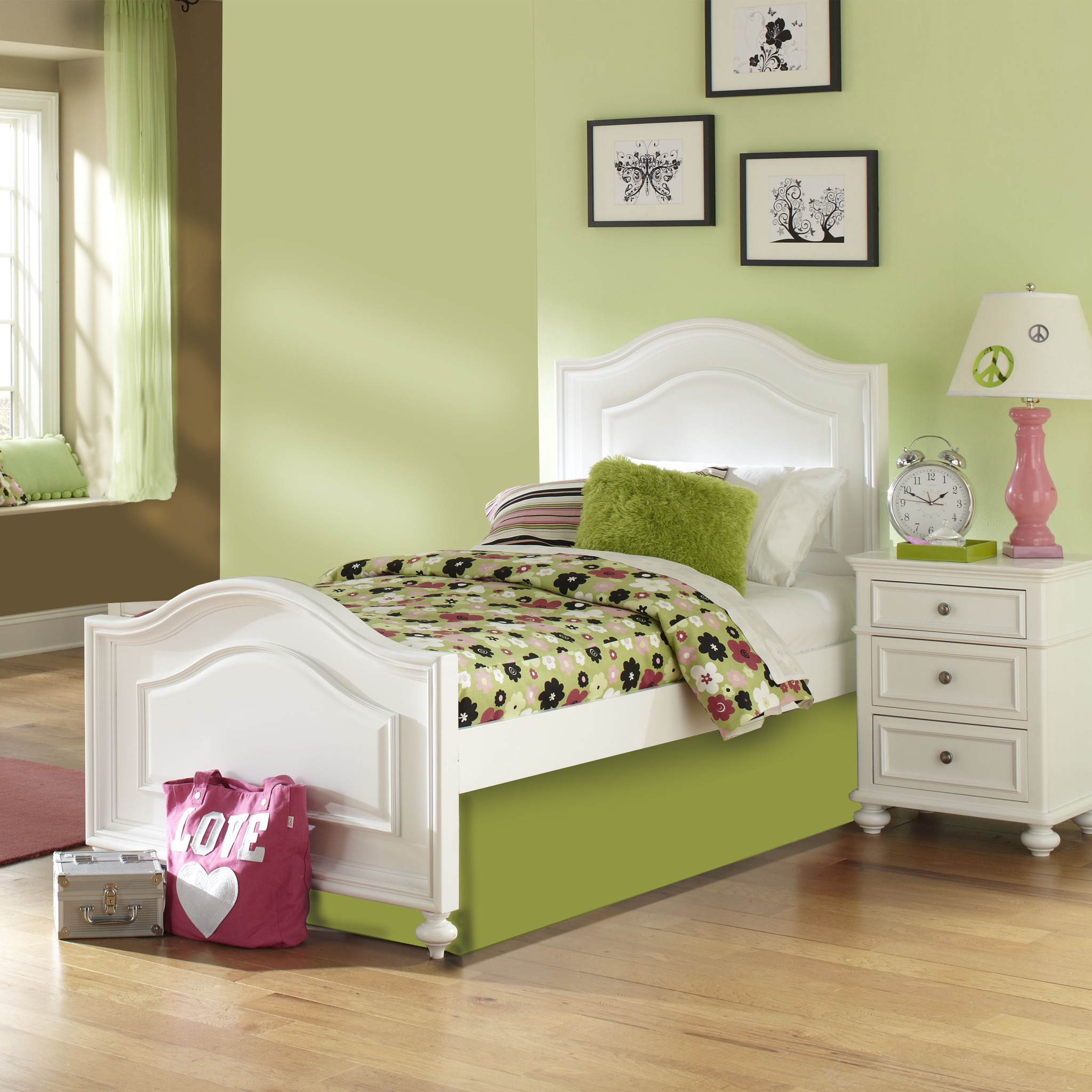 Madison Panel Bed in Natural White - Tots to Teens Furniture