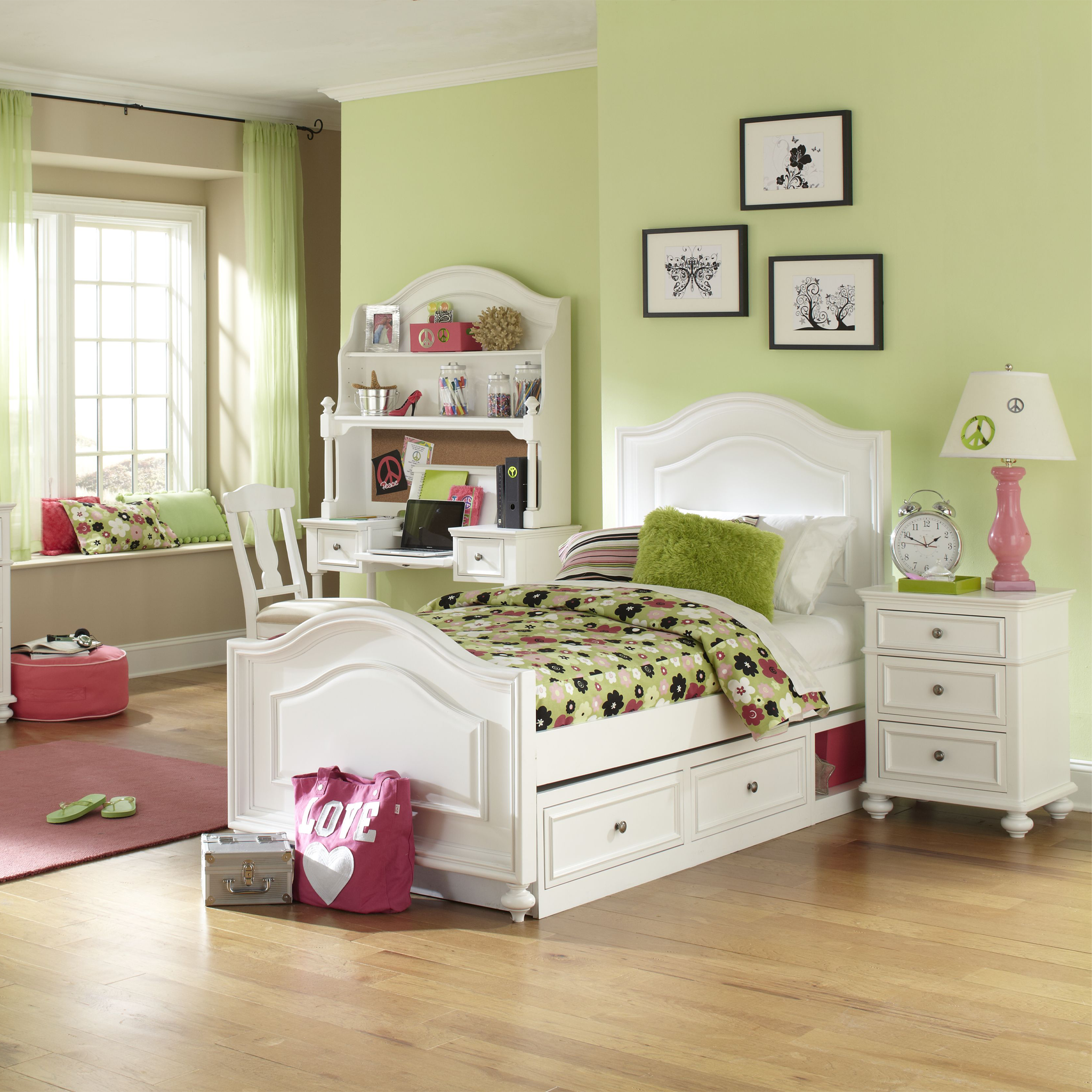 Madison Panel Bed in Natural White - Tots to Teens Furniture