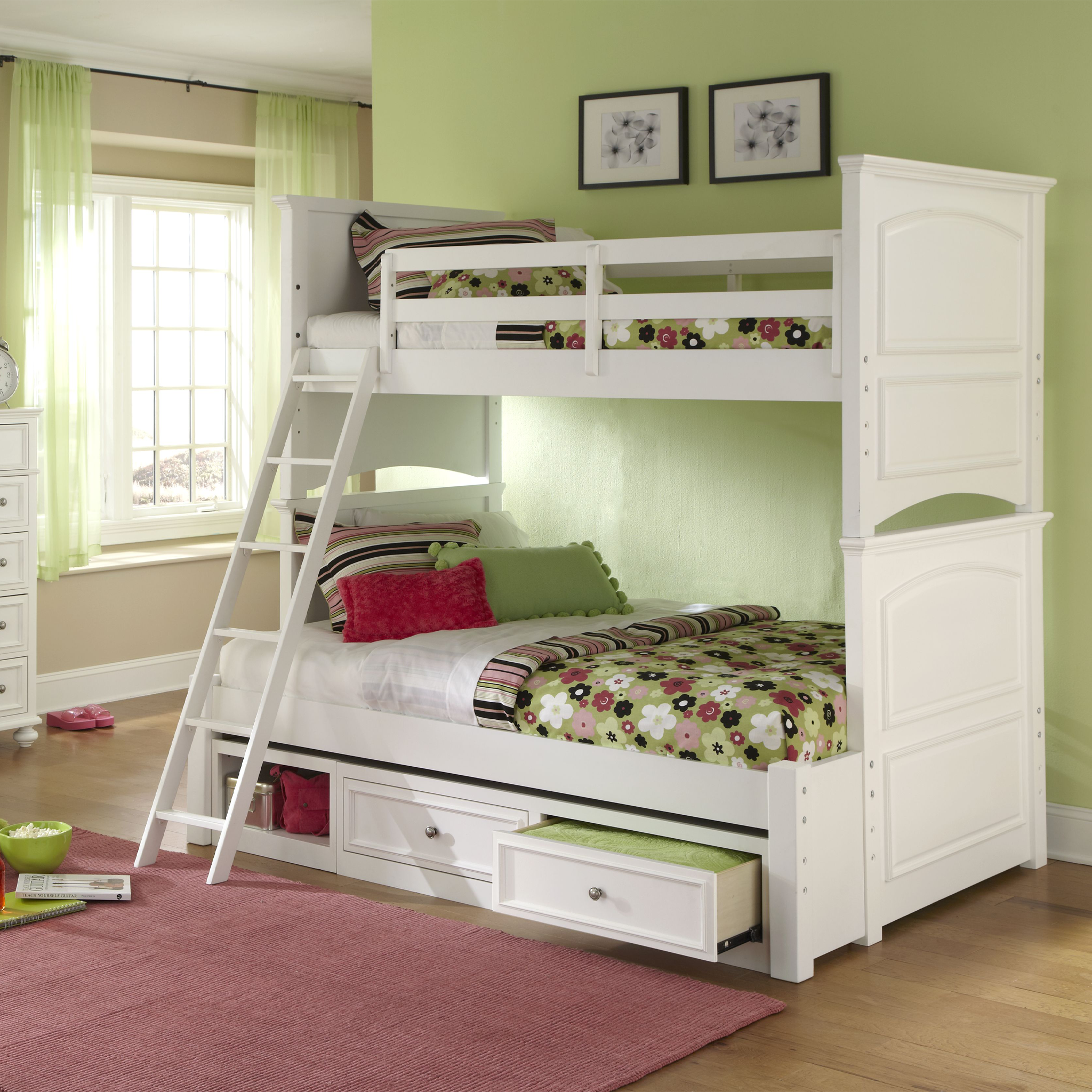 Madison Bunk Bed in Natural White - Tots to Teens Furniture