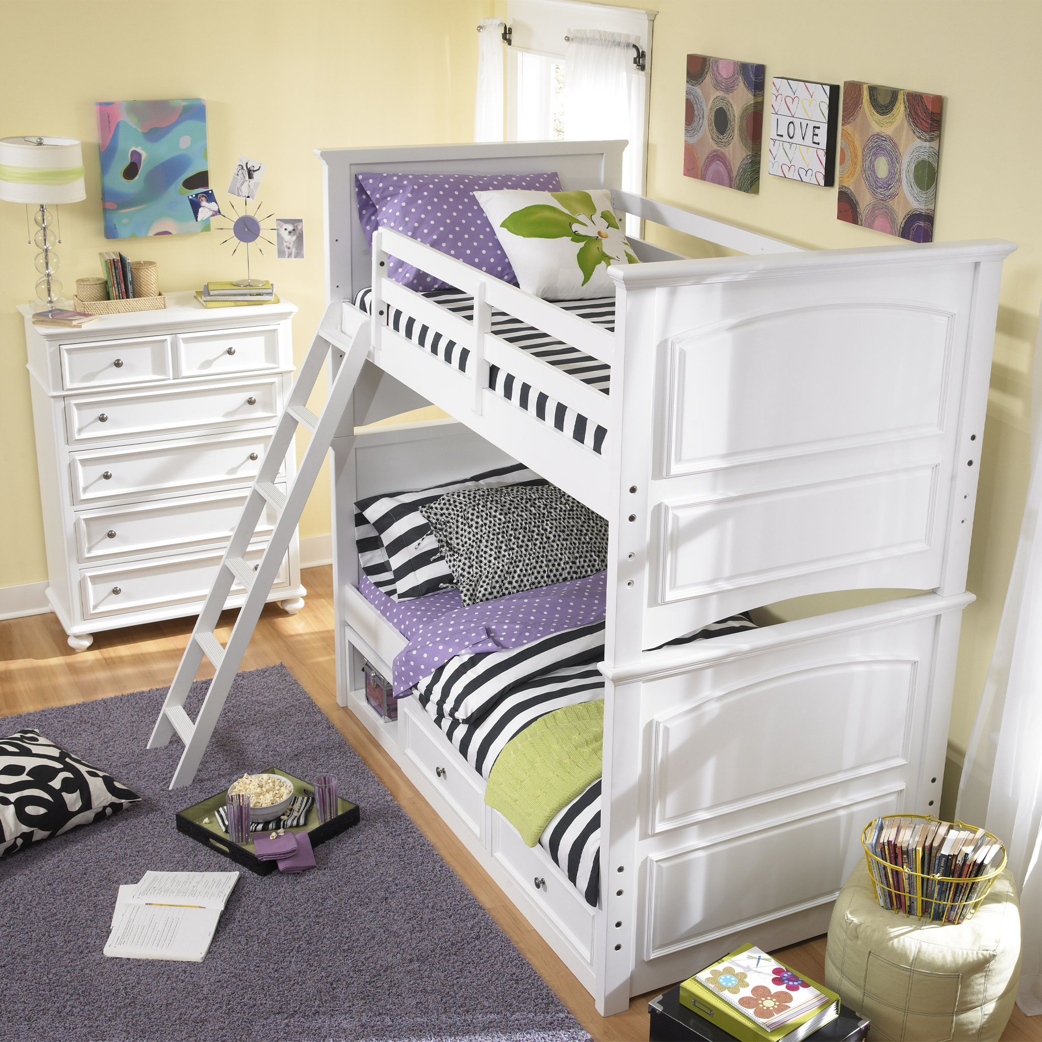 Madison Bunk Bed in Natural White - Tots to Teens Furniture