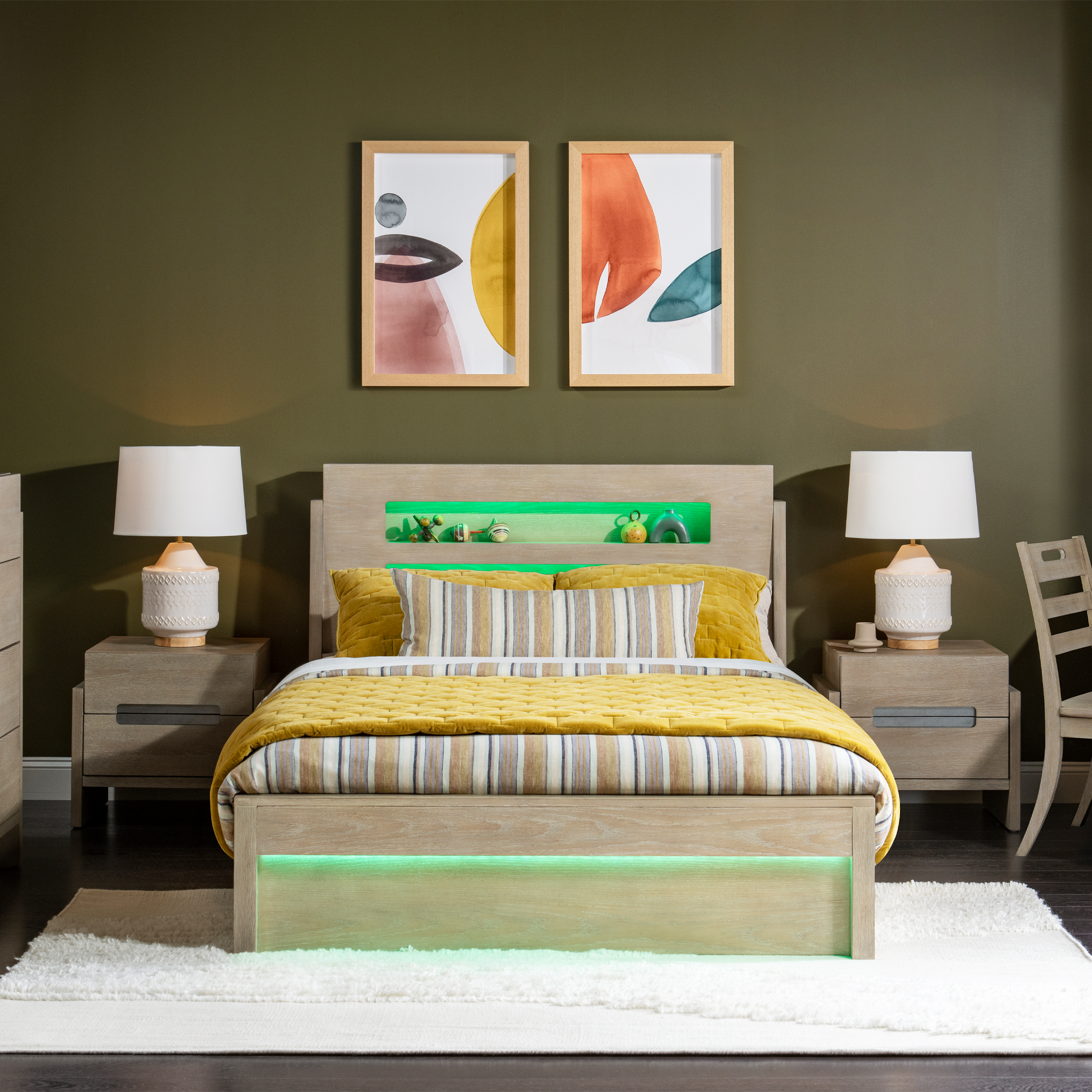 District Weathered Oak Panel Bed - Tots to Teens Furniture