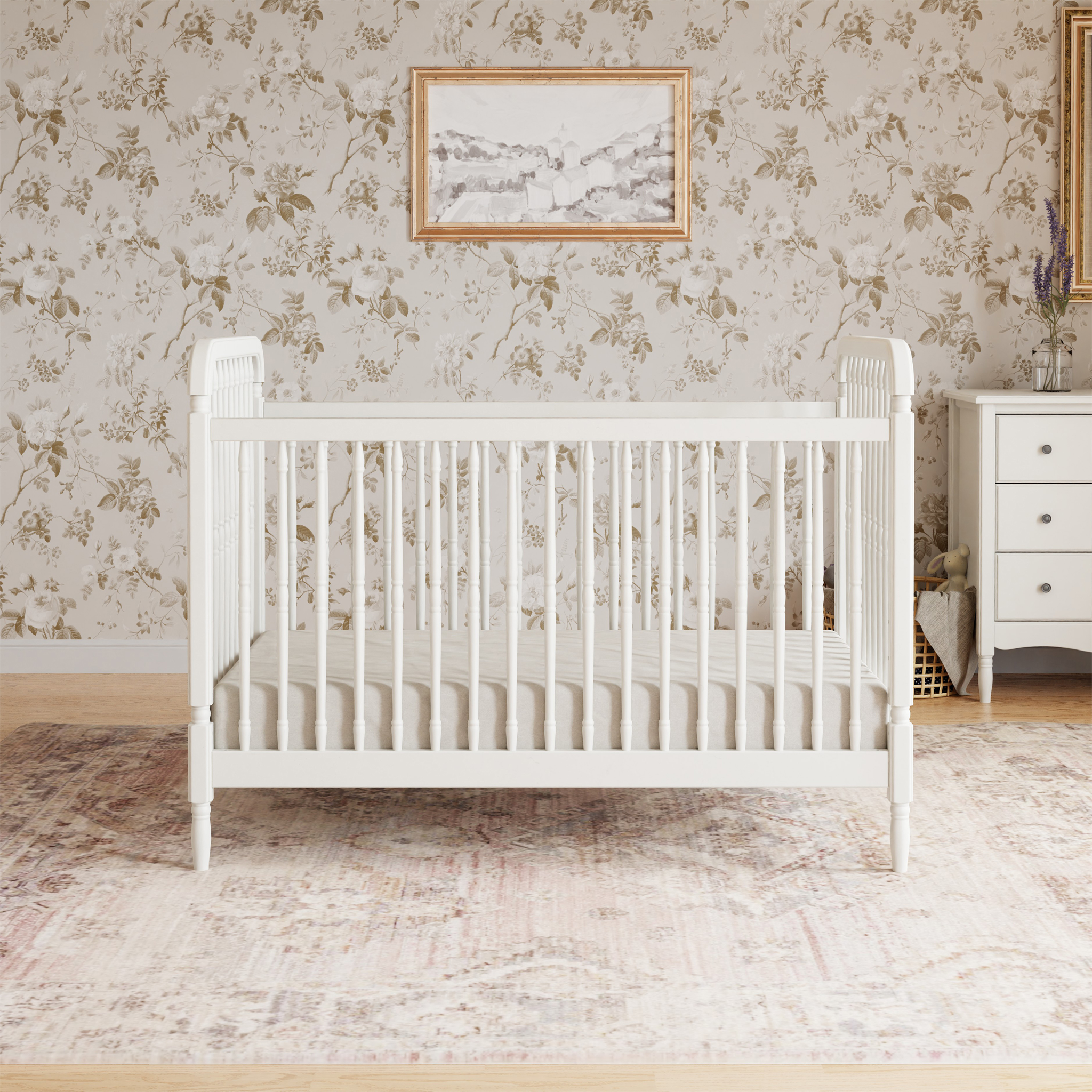 Liberty 3 in 1 Convertible Spindle Crib with Toddler Bed Conversion Kit - Tots to Teens Furniture
