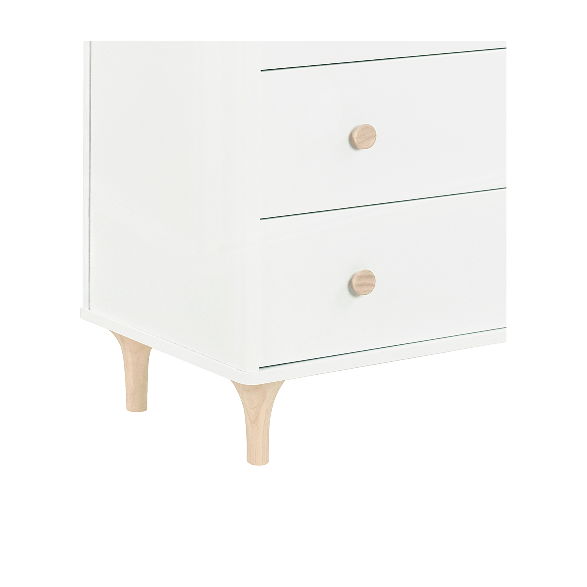 Lolly 3-Drawer Dresser Feet and Knob Set in Washed Natural - Tots to Teens Furniture