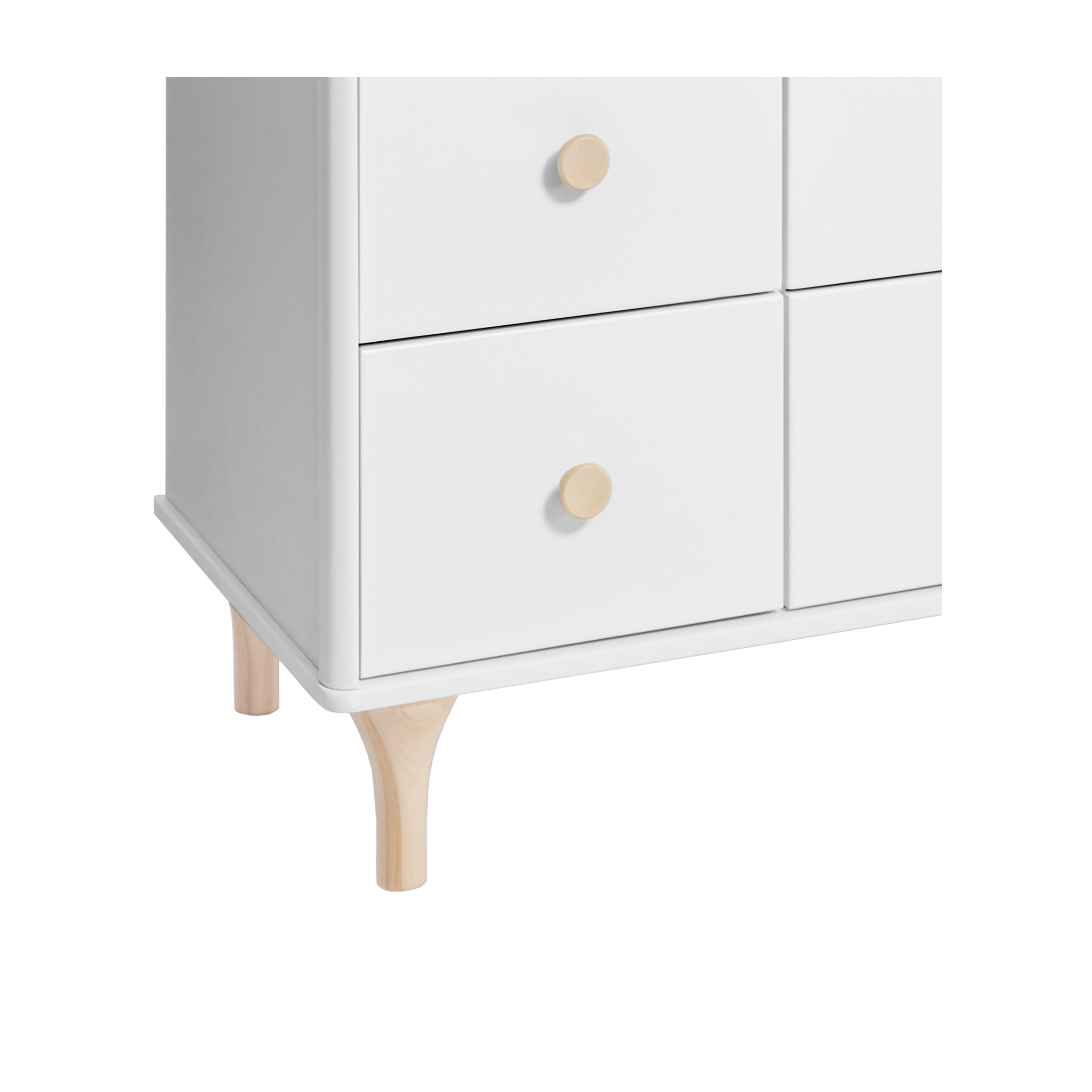 Lolly 6-Drawer Dresser Feet and Knob Set in Washed Natural - Tots to Teens Furniture