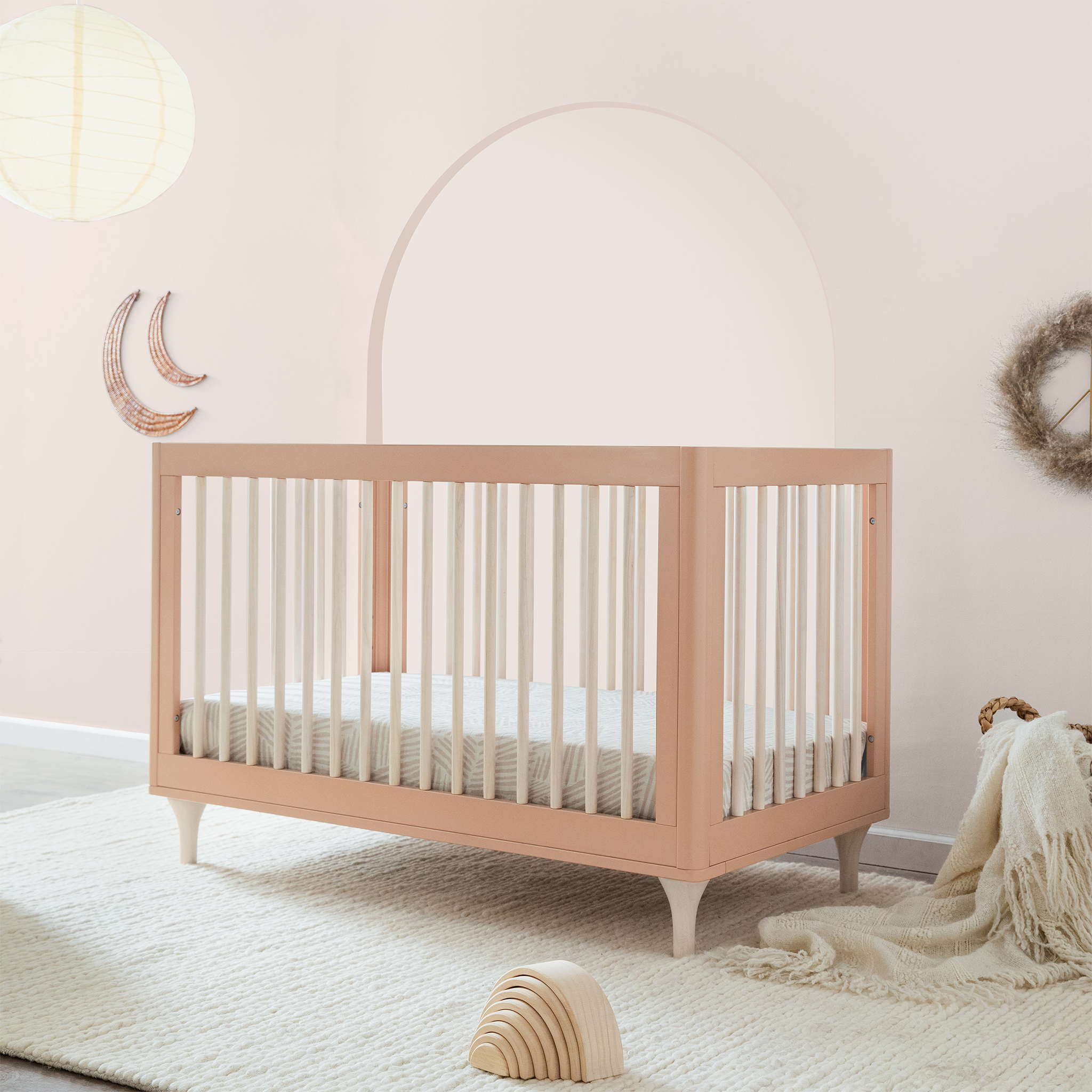 Lolly 3 in 1 Convertible Crib with Toddler Bed Conversion Kit - Tots to Teens Furniture