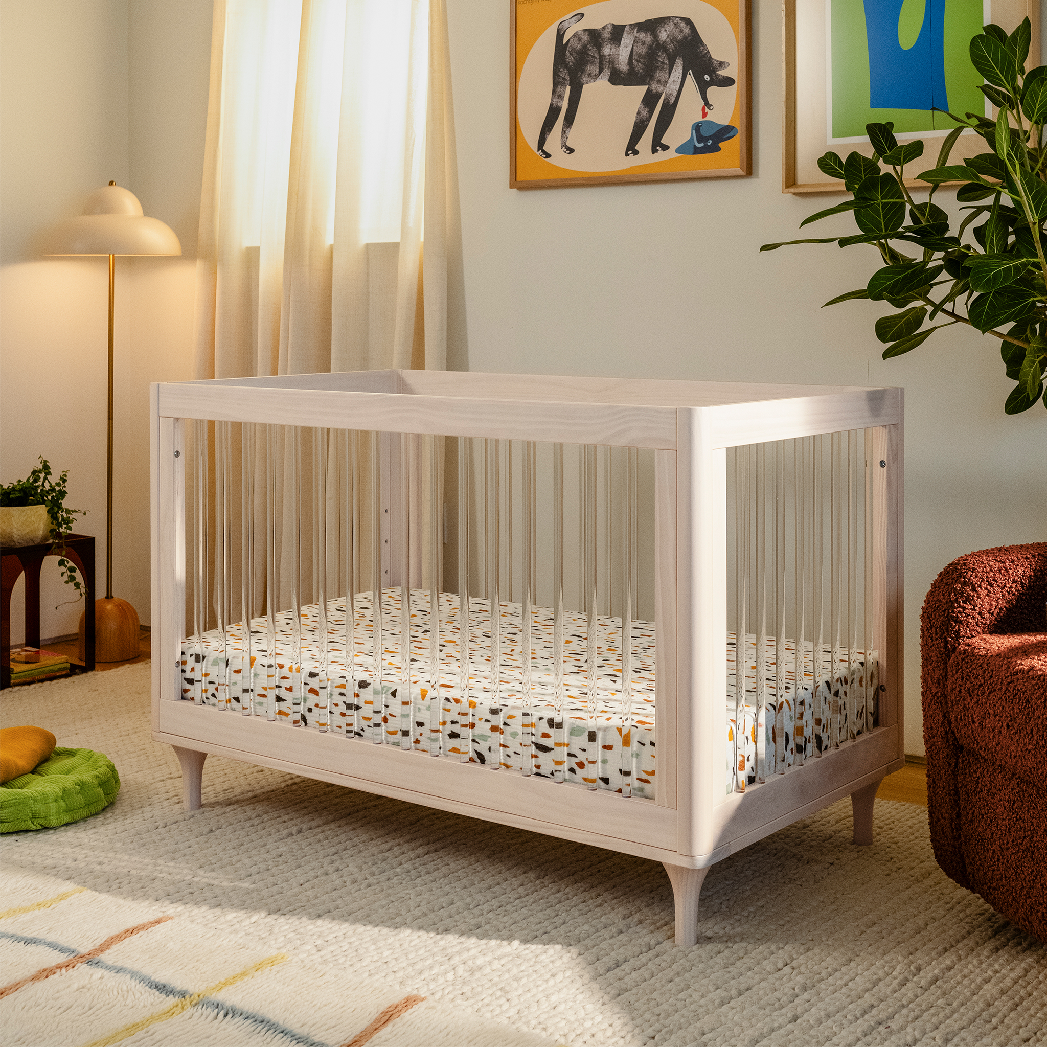 Lolly 3 in 1 Convertible Crib with Toddler Bed Conversion Kit - Tots to Teens Furniture