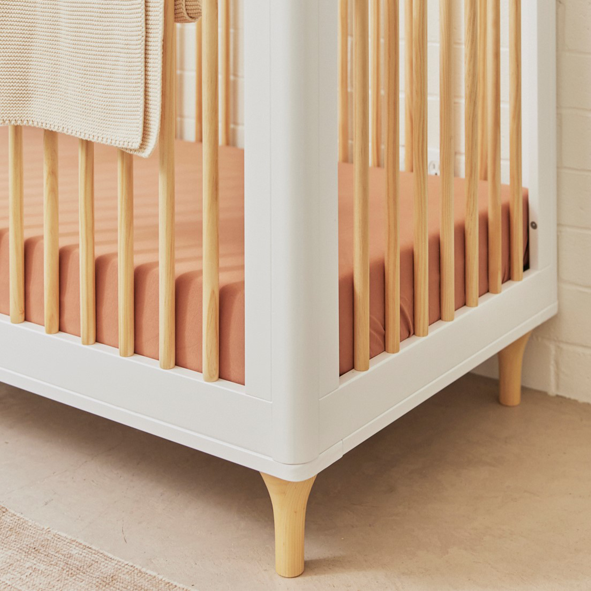 Lolly 3 in 1 Convertible Crib with Toddler Bed Conversion Kit - Tots to Teens Furniture