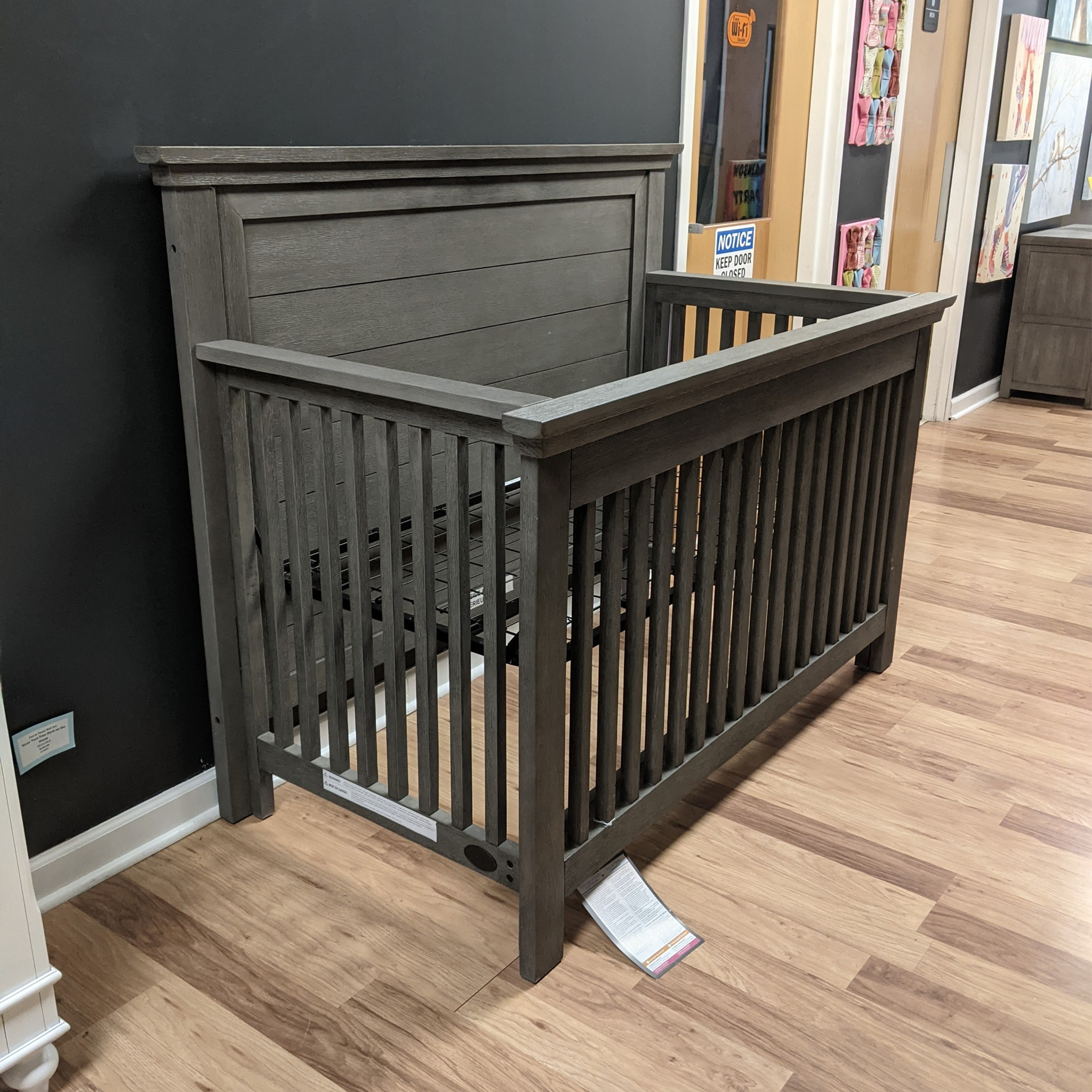 Floor Model Special - Discontinued Lucca Crib & Toddler Guard Rail - Tots to Teens Furniture
