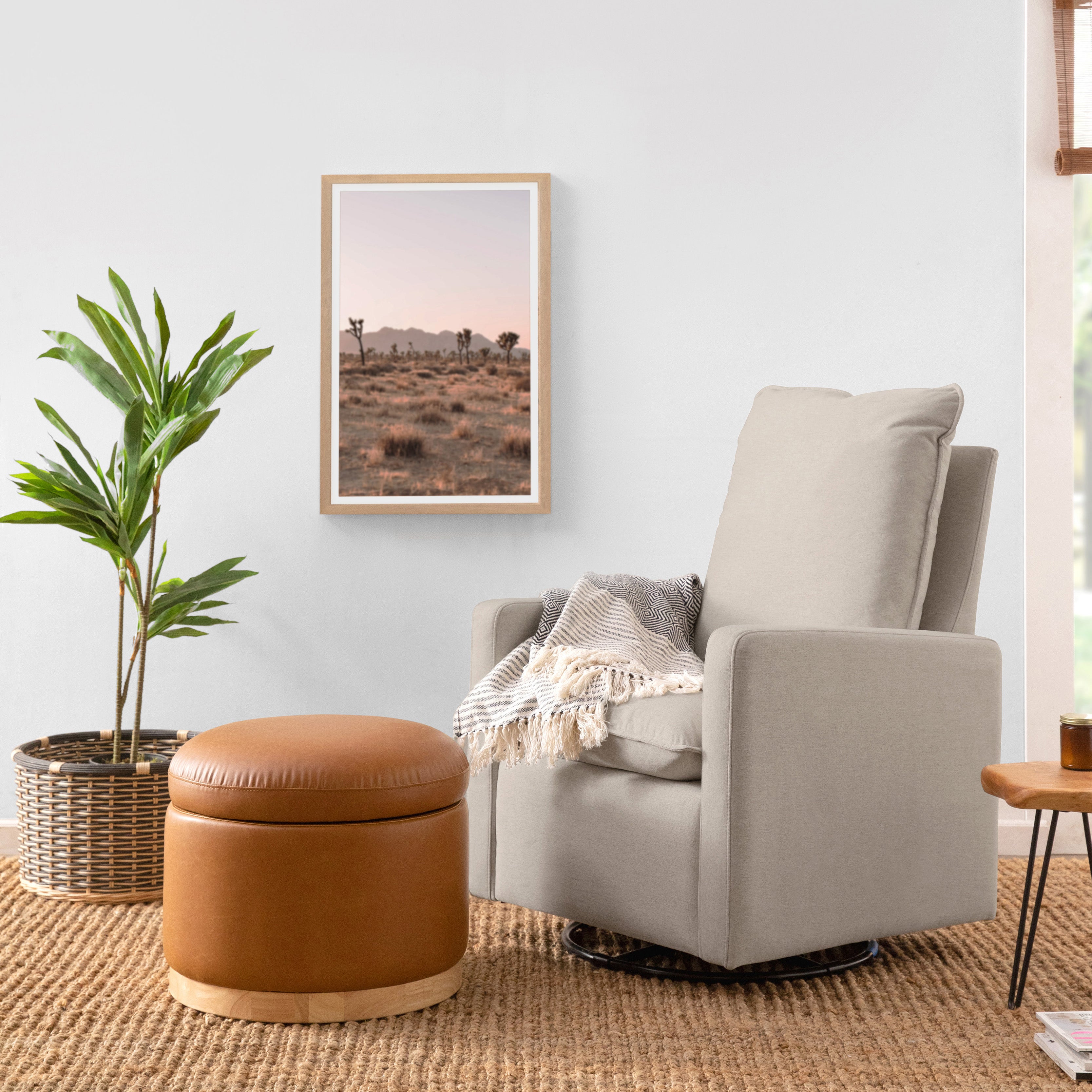 Cali Pillowback Swivel Glider - Tots to Teens Furniture