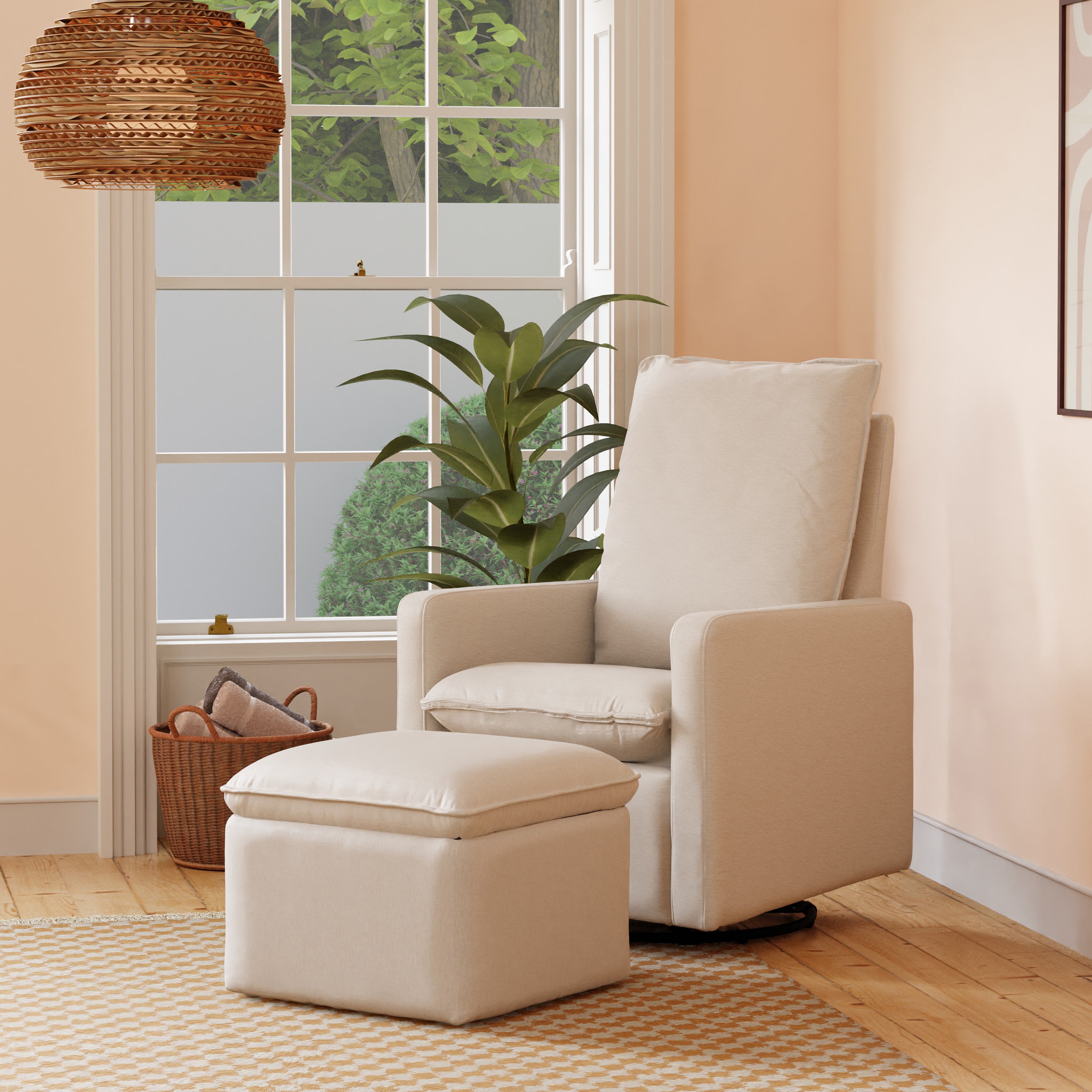Cali Pillowback Swivel Glider - Tots to Teens Furniture