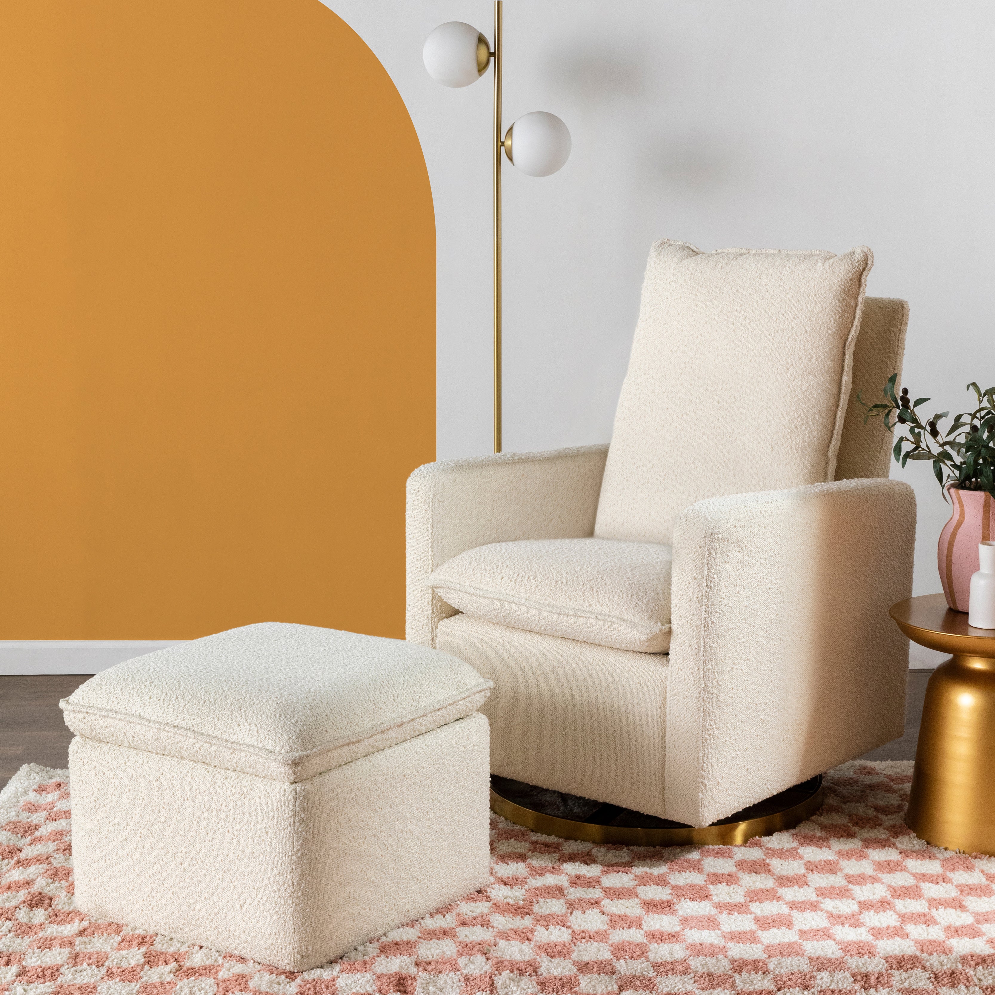 Cali Pillowback Swivel Glider - Tots to Teens Furniture