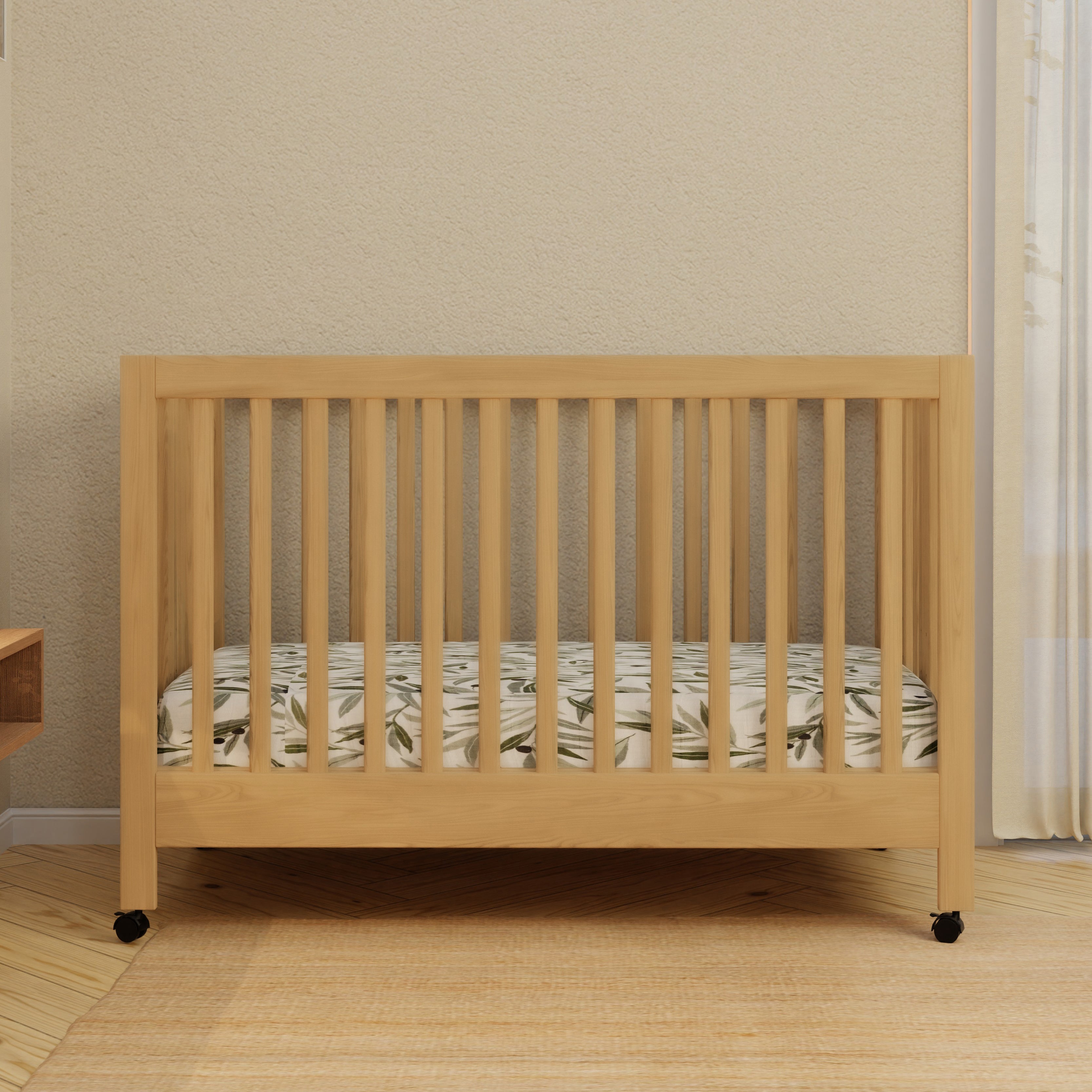 Maki Full-Size Folding Crib with Toddler Bed Conversion Kit - Tots to Teens Furniture