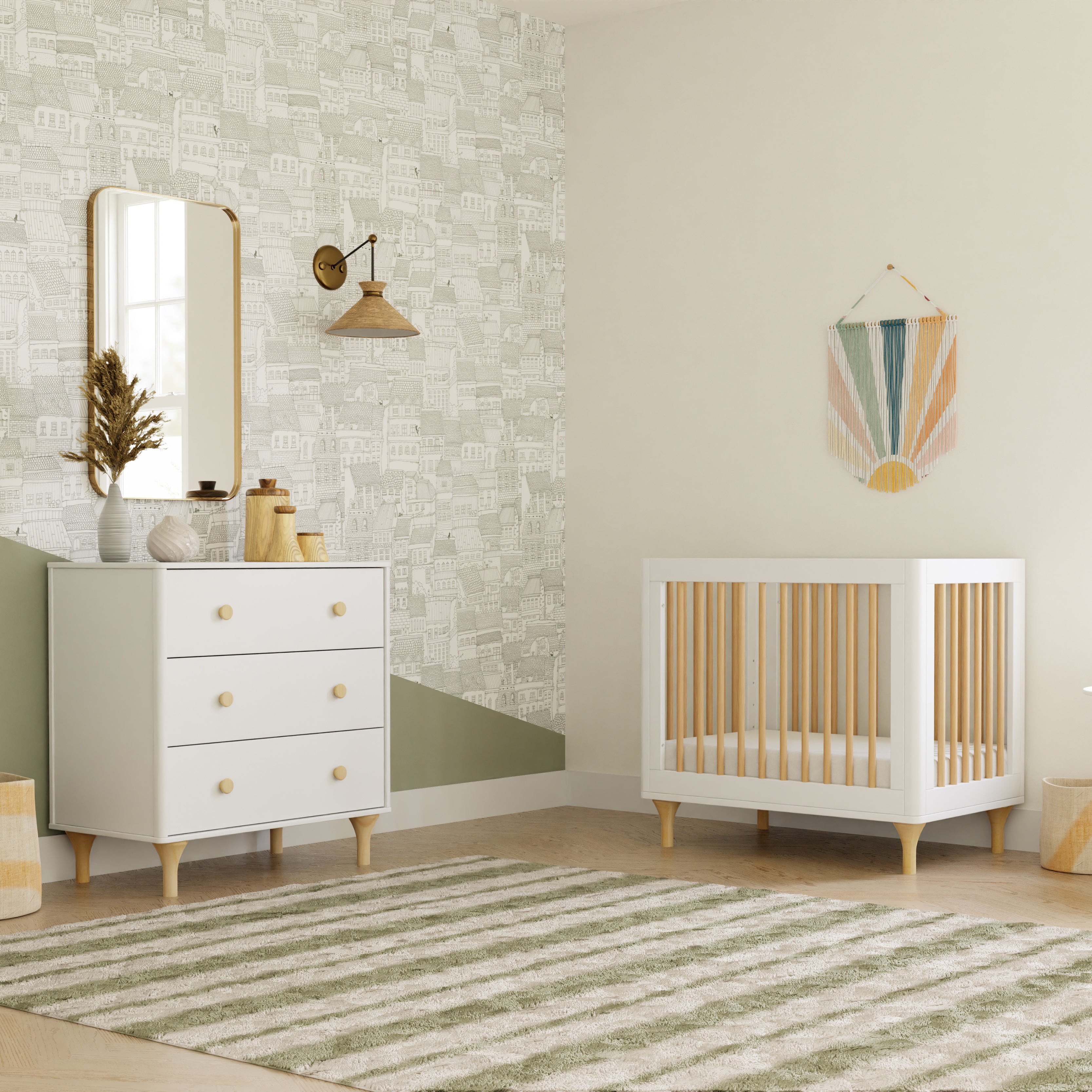 Lolly 4-in-1 Convertible Mini Crib with Toddler Conversion Kit - Tots to Teens Furniture