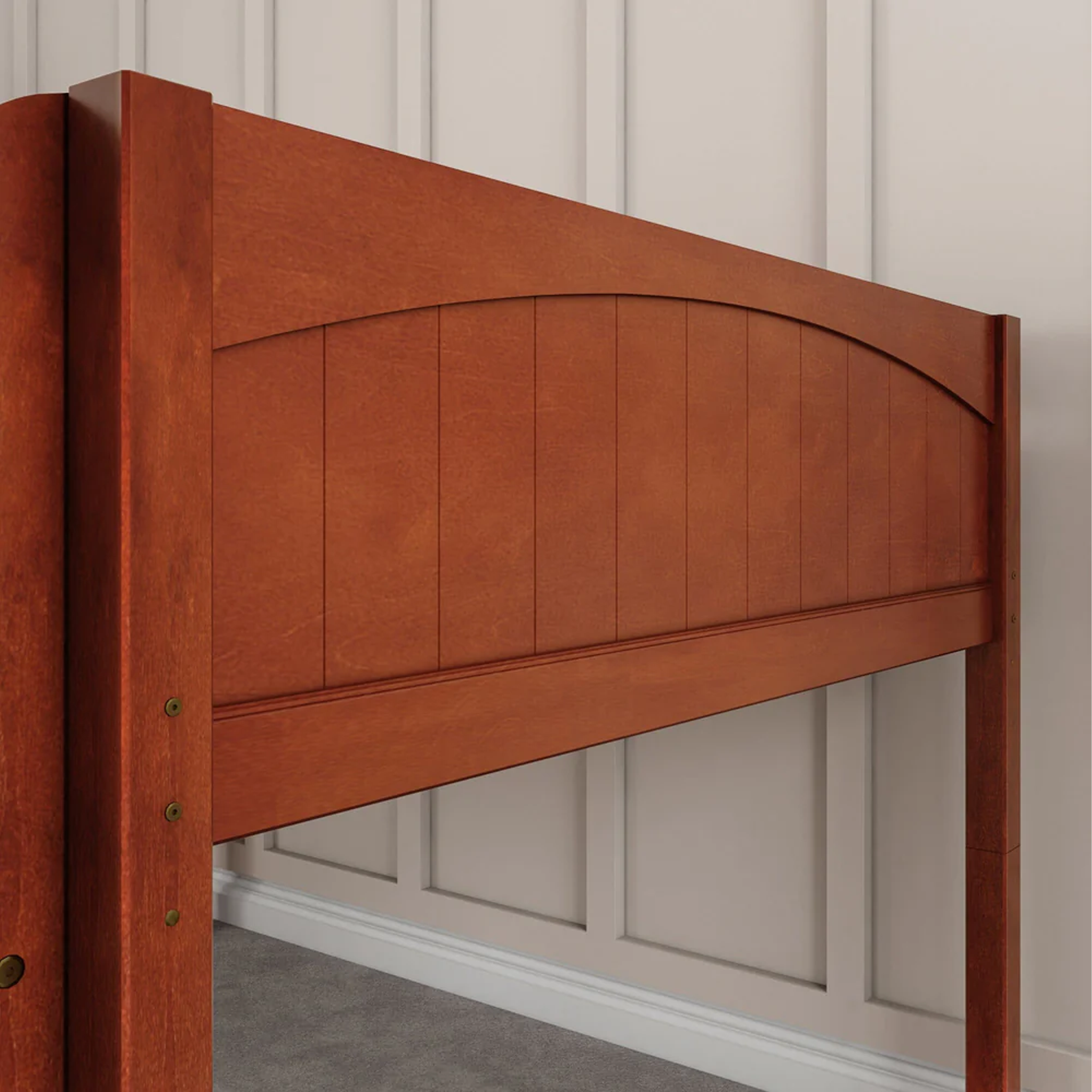 Full Low Loft Bed with Slide and Ladder on Front - Tots to Teens Furniture