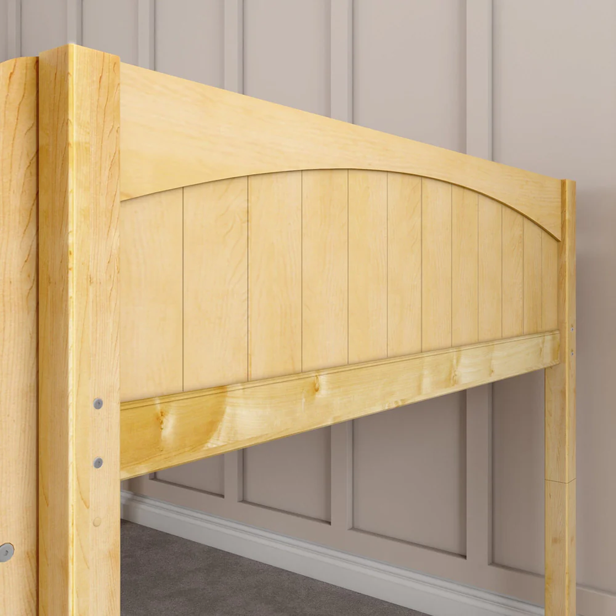 Full Low Loft Bed with Slide and Ladder on Front - Tots to Teens Furniture