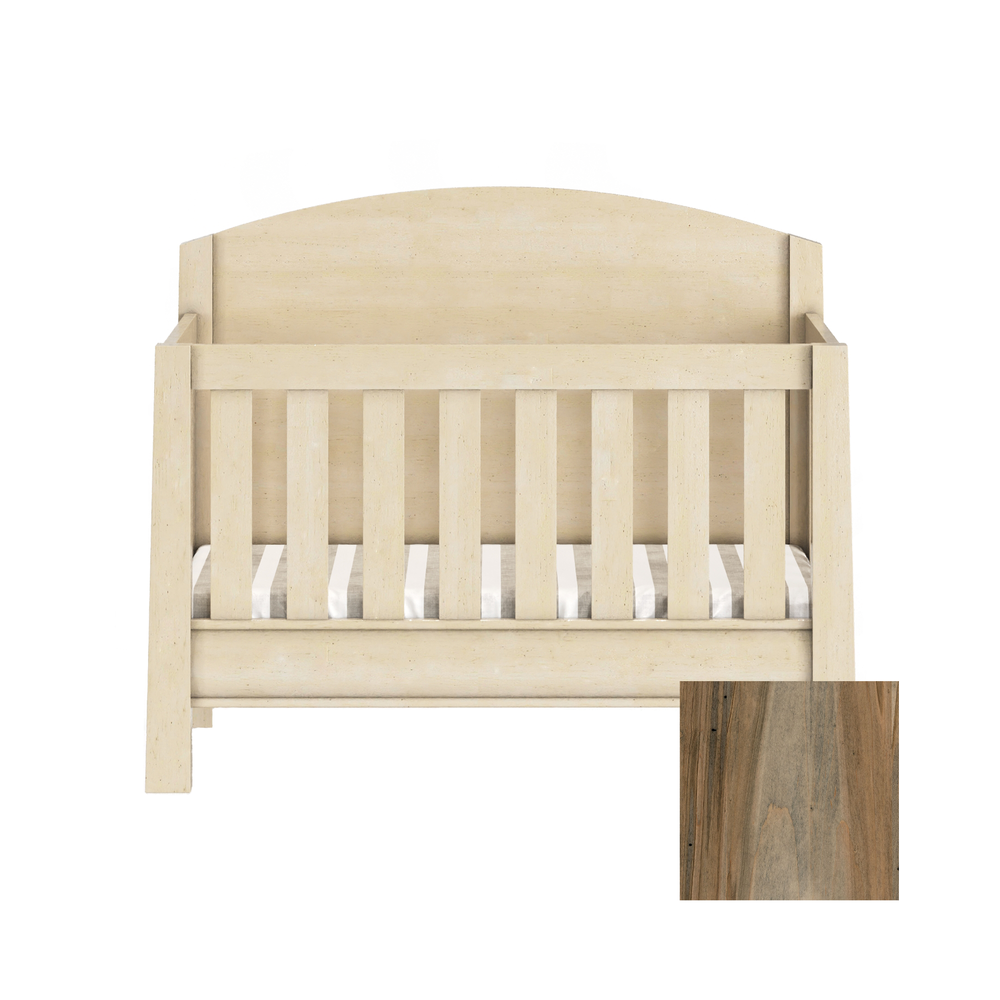 Sage 4-in-1 Convertible High Back Arched Crib - Tots to Teens Furniture