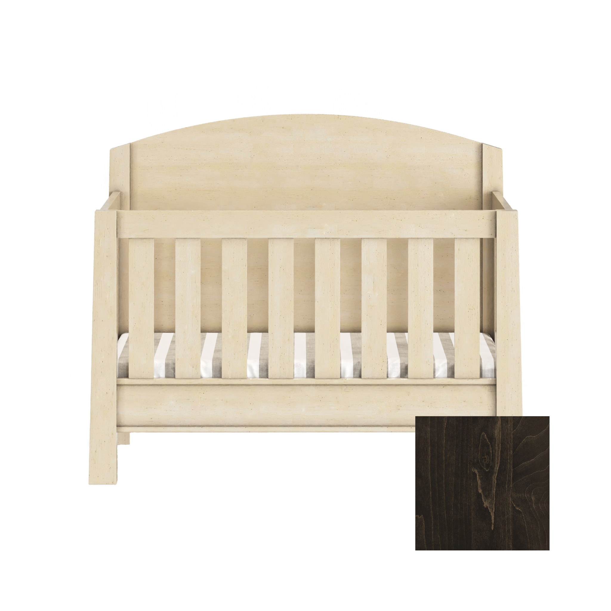 Sage 4-in-1 Convertible High Back Arched Crib - Tots to Teens Furniture
