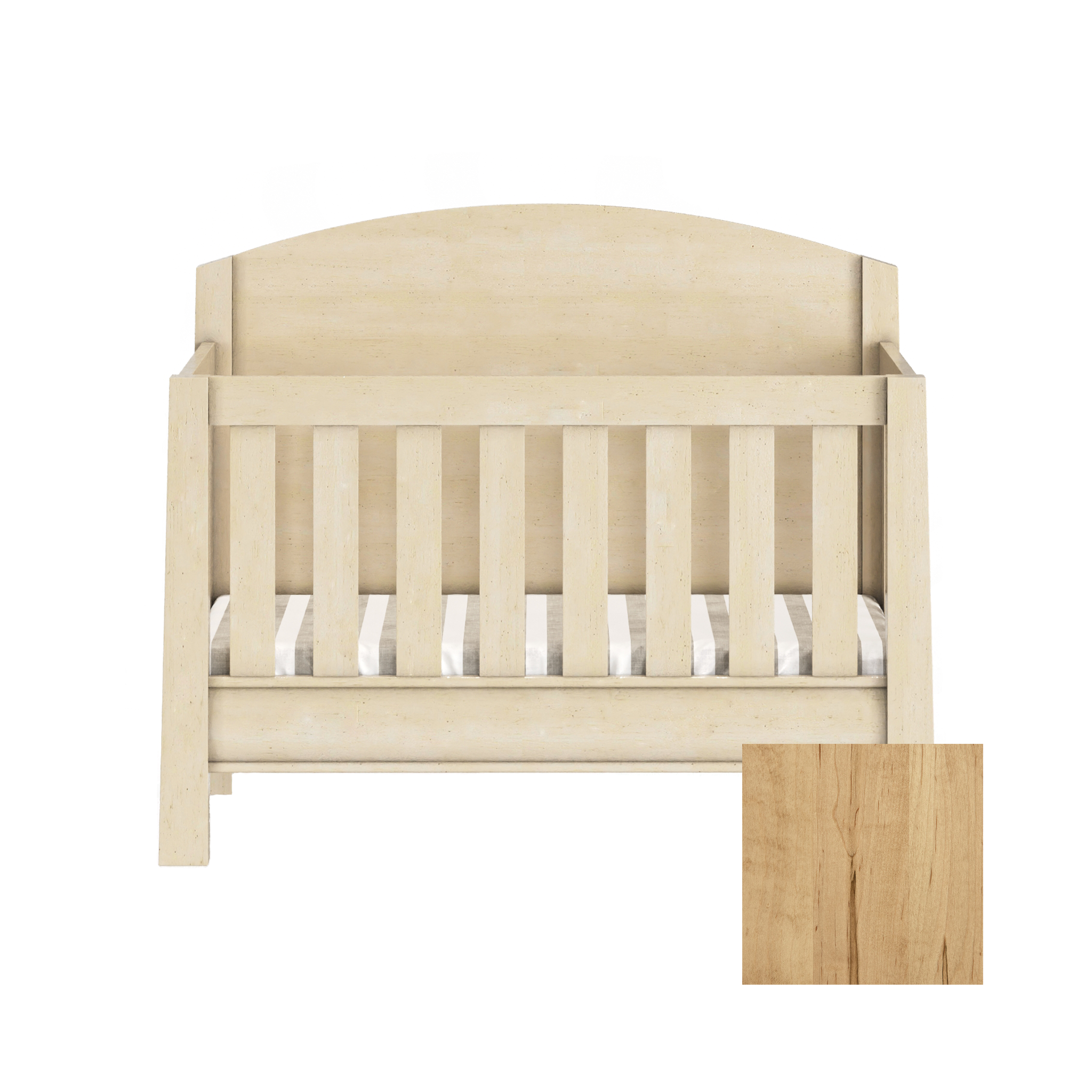 Sage 4-in-1 Convertible High Back Arched Crib - Tots to Teens Furniture