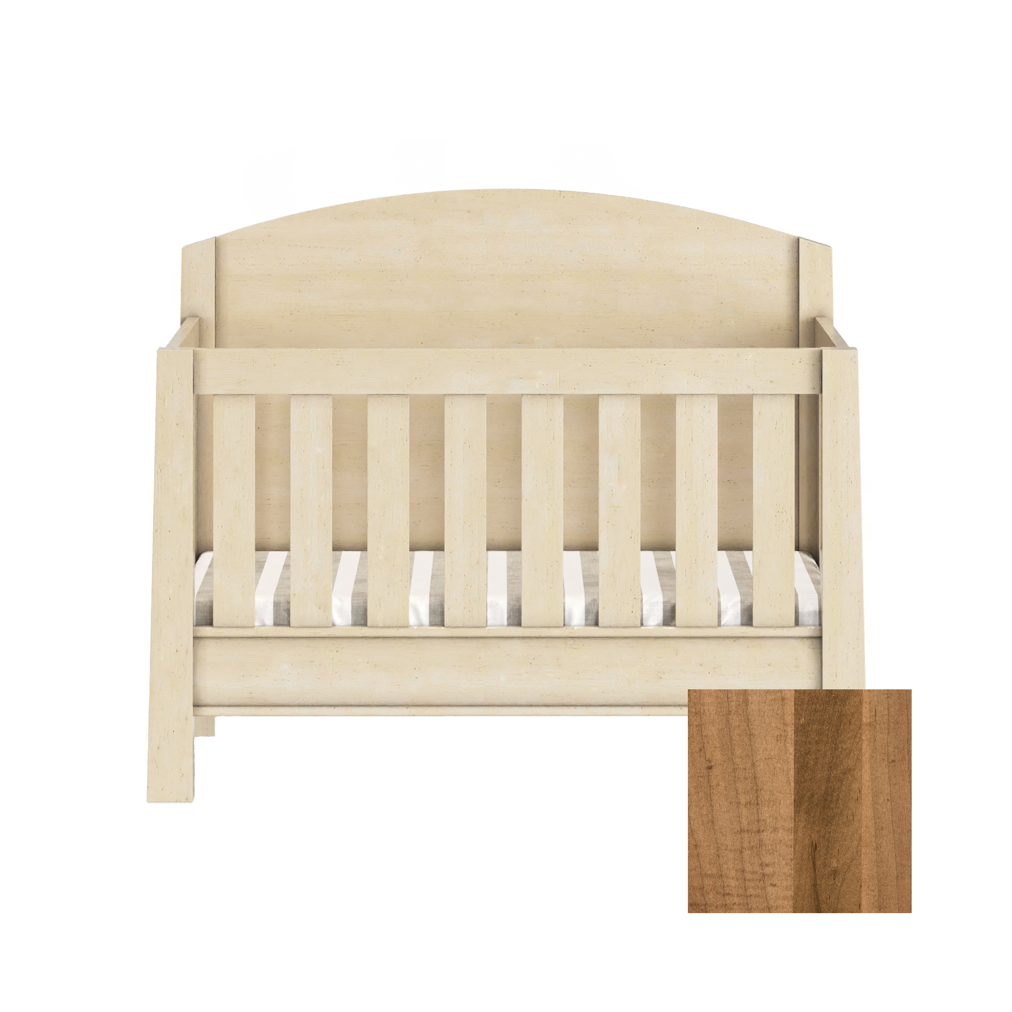 Sage 4-in-1 Convertible High Back Arched Crib - Tots to Teens Furniture