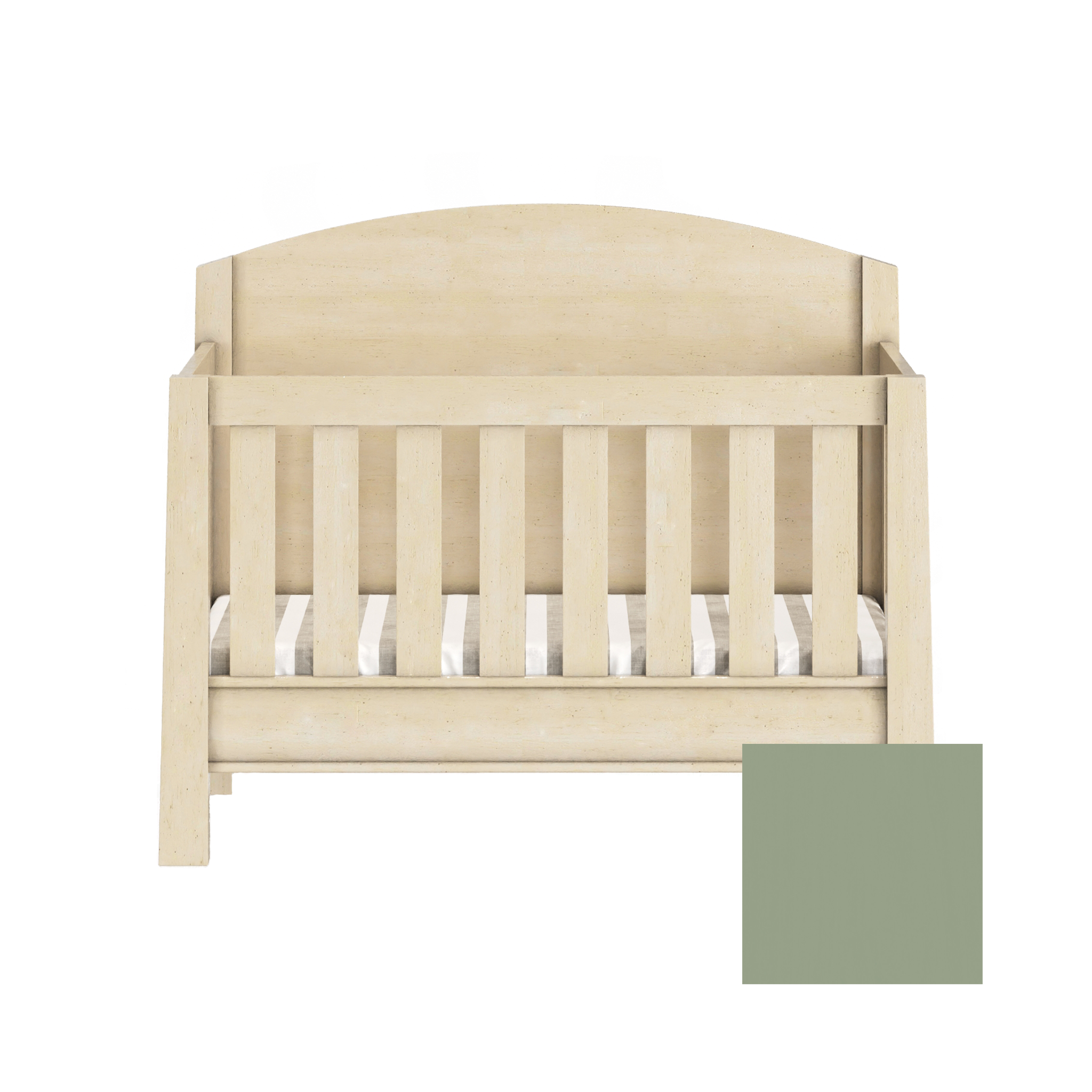 Sage 4-in-1 Convertible High Back Arched Crib - Tots to Teens Furniture