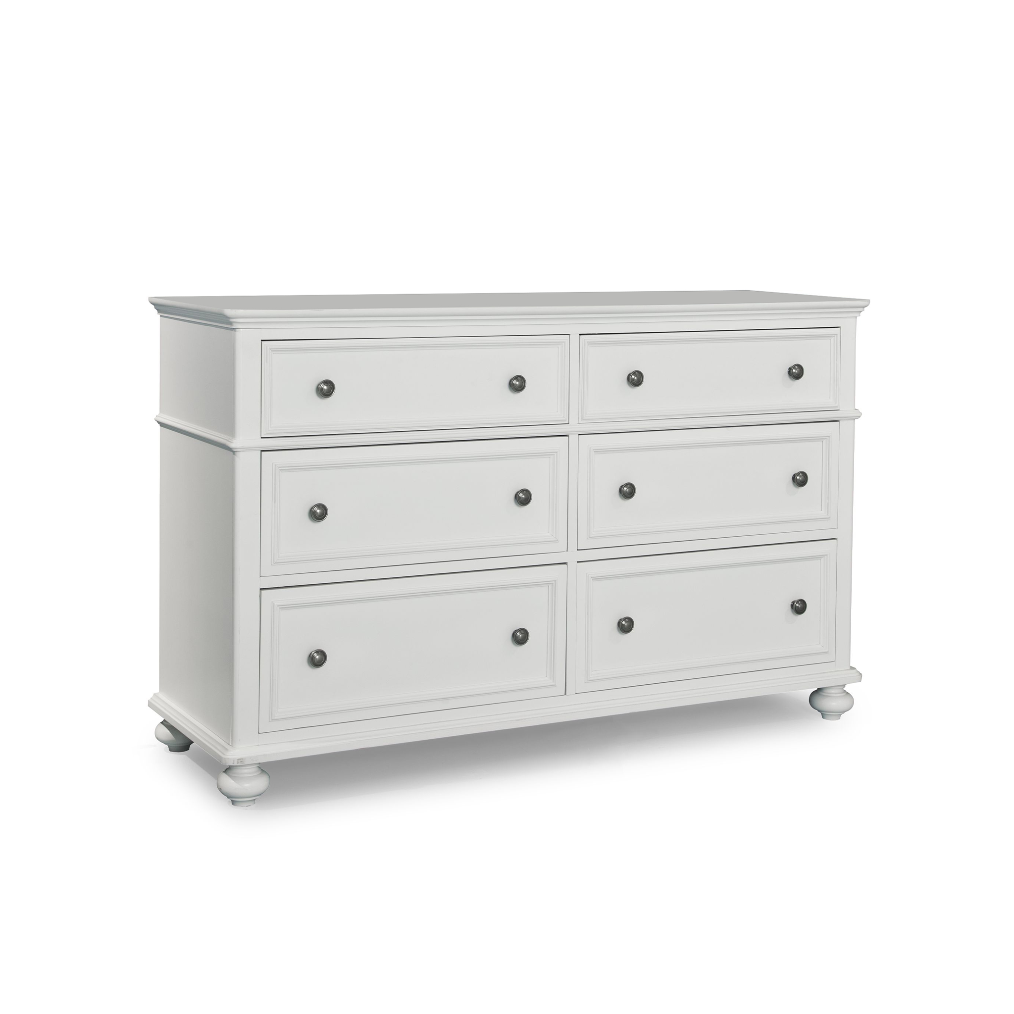 Madison 6 Drawer Dresser in Natural White - Tots to Teens Furniture