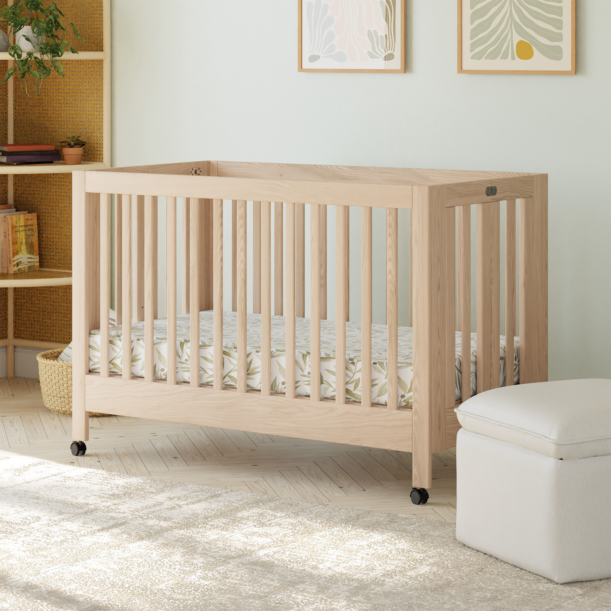 Maki Full-Size Folding Crib with Toddler Bed Conversion Kit - Tots to Teens Furniture