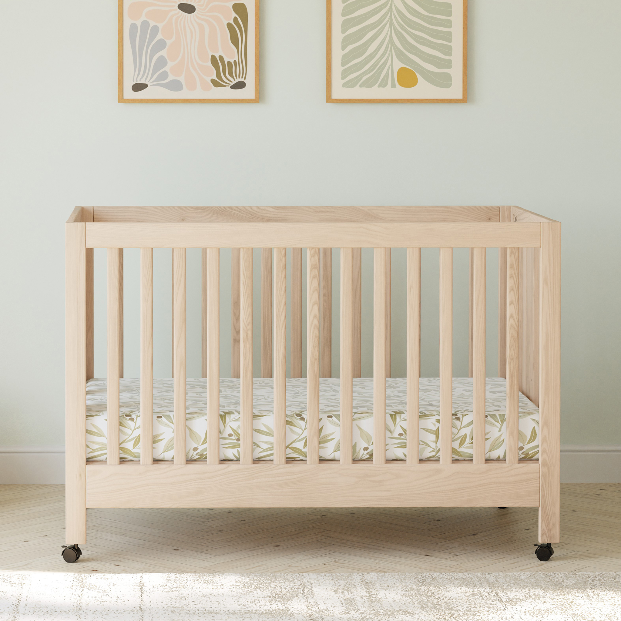 Maki Full-Size Folding Crib with Toddler Bed Conversion Kit - Tots to Teens Furniture