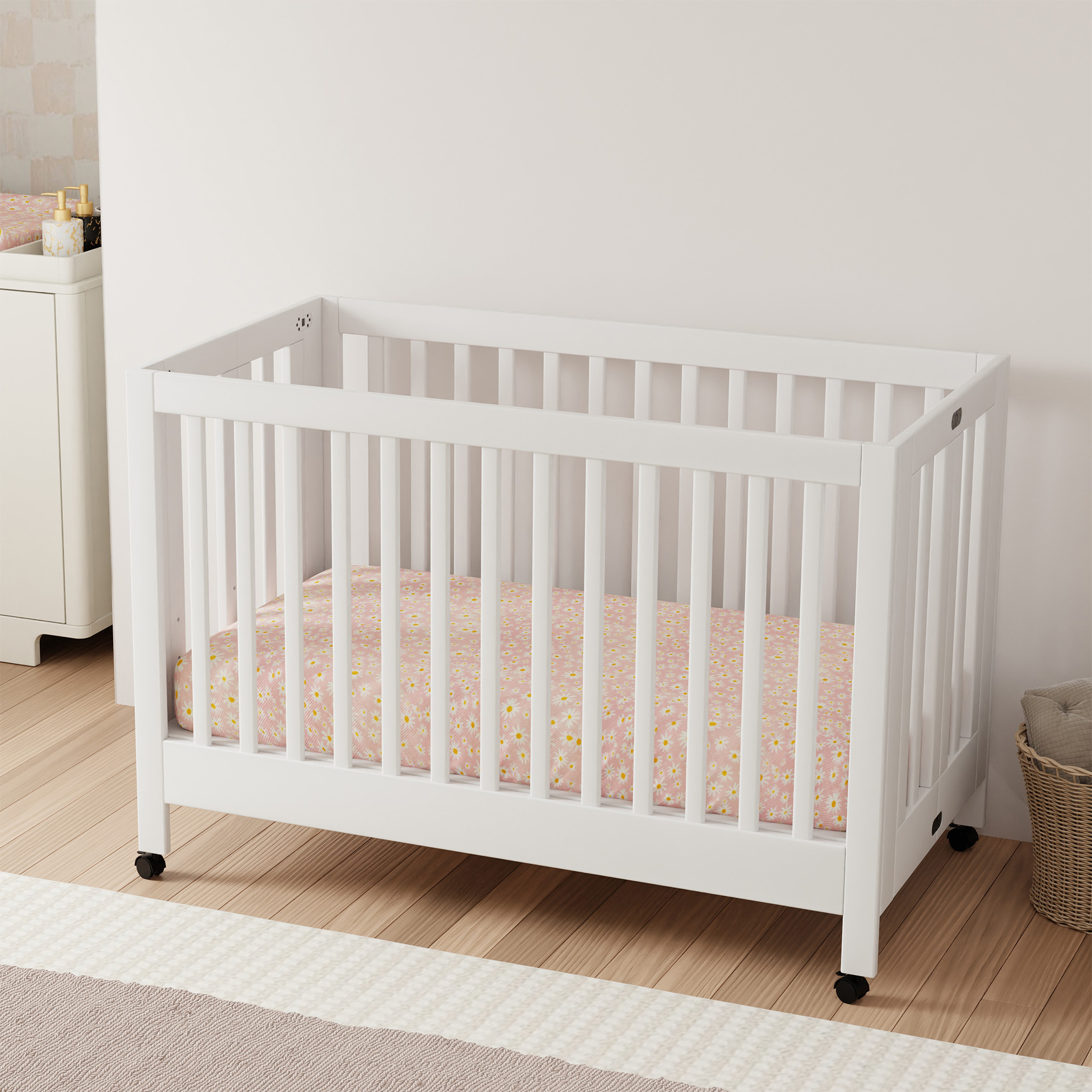 Maki Full-Size Folding Crib with Toddler Bed Conversion Kit - Tots to Teens Furniture