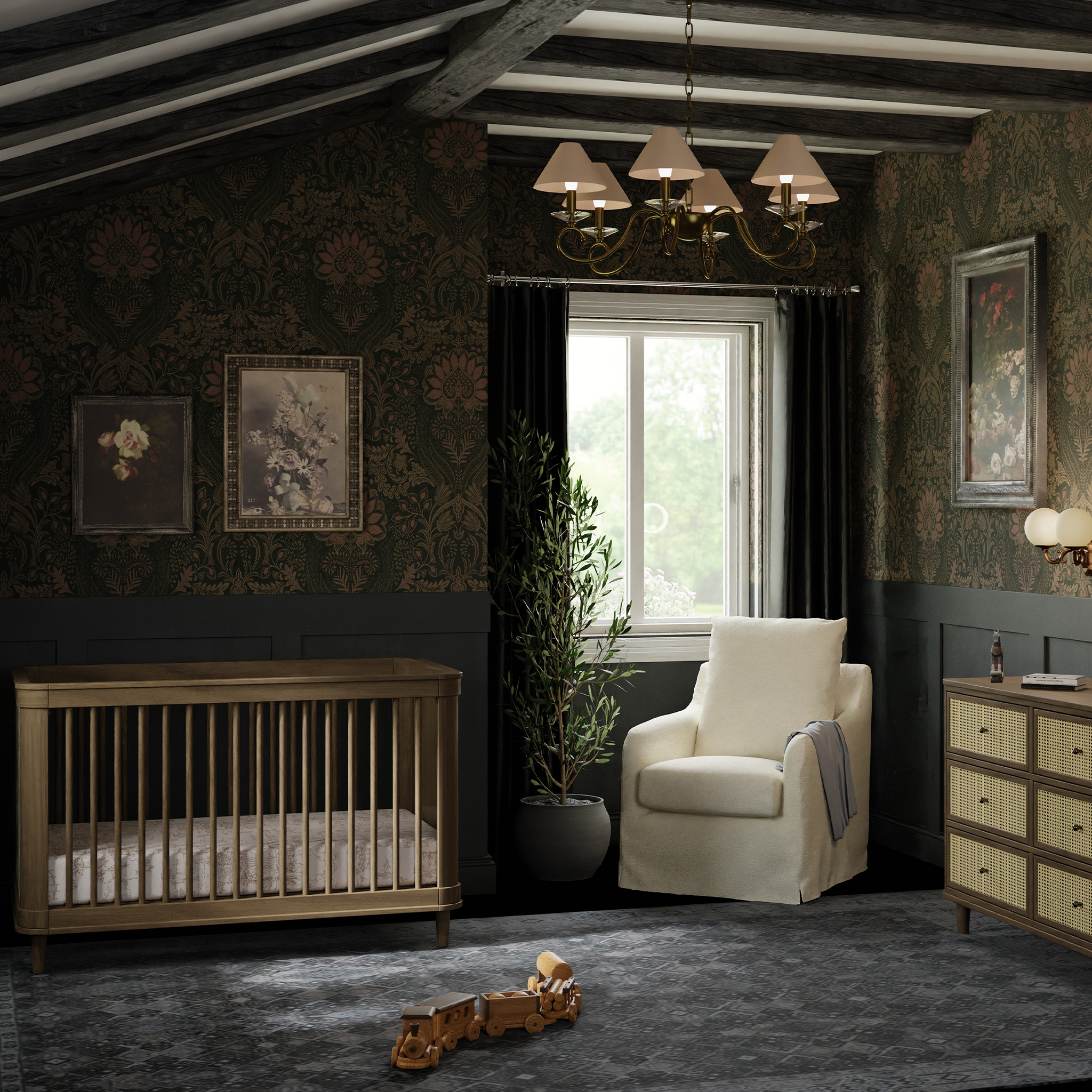 Marin with Cane 3 in 1 Convertible Crib - Tots to Teens Furniture