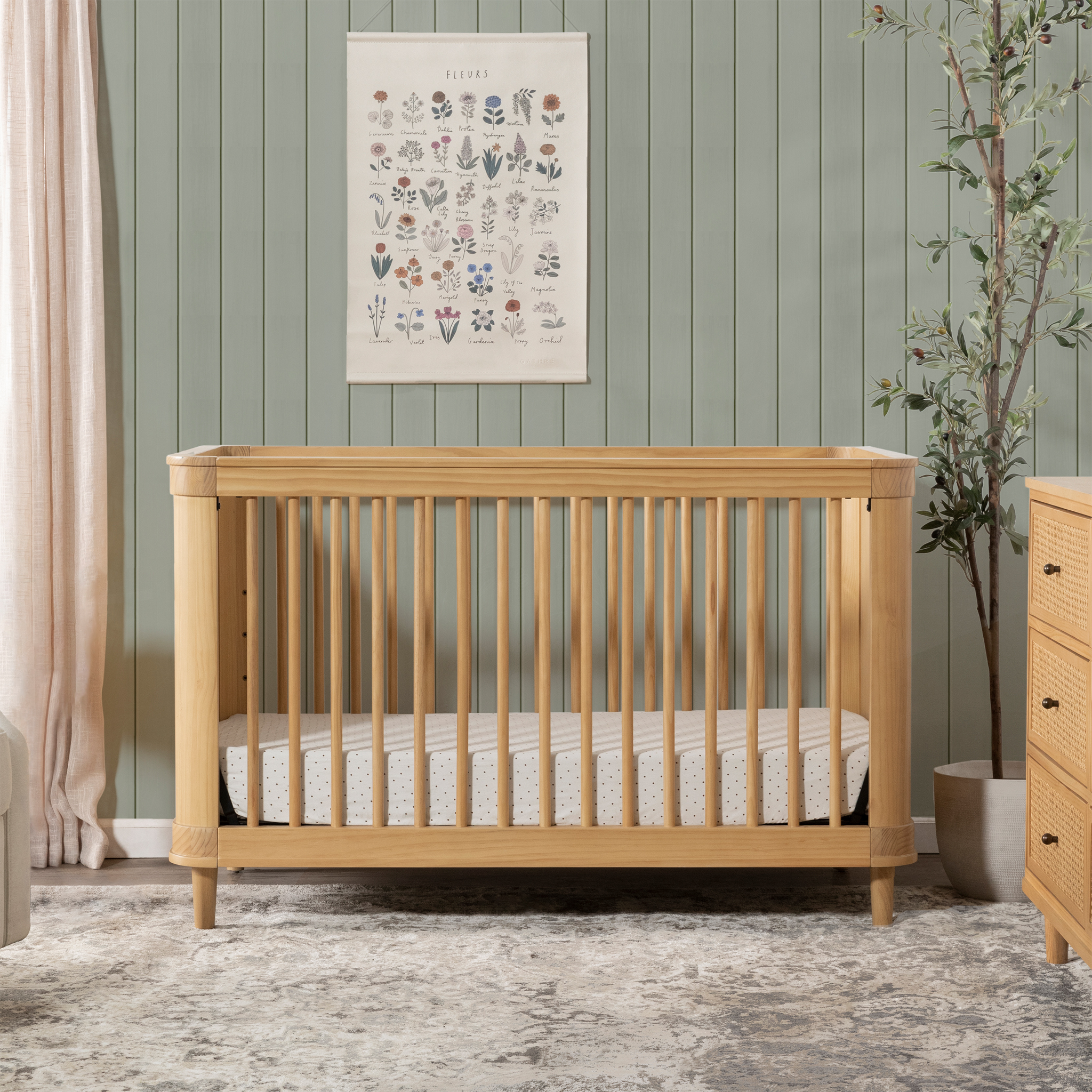 Marin with Cane 3 in 1 Convertible Crib - Tots to Teens Furniture