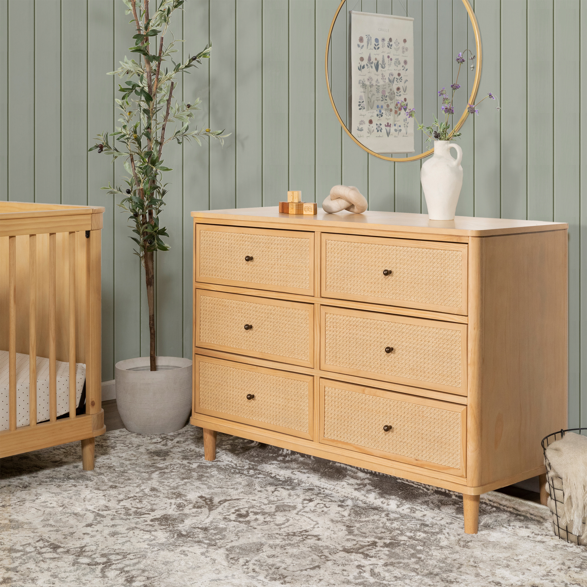 Marin with Cane 6 Drawer Dresser - Tots to Teens Furniture