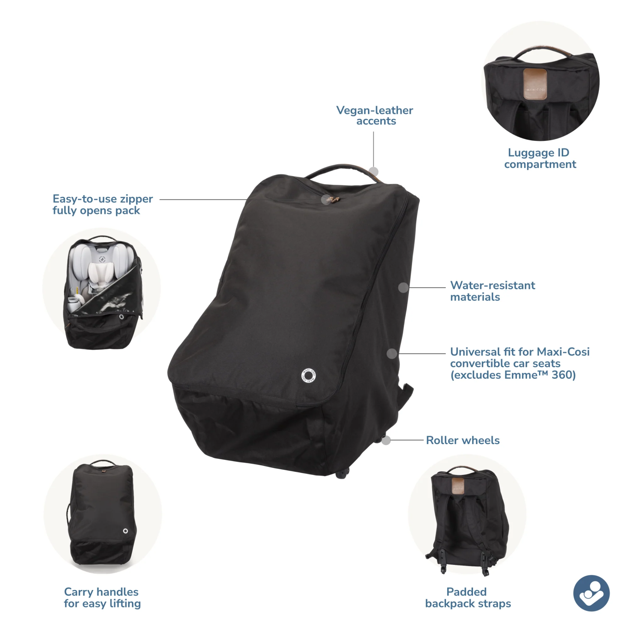 Wheeled Car Seat Travel Pack | Tots to Teens Furniture