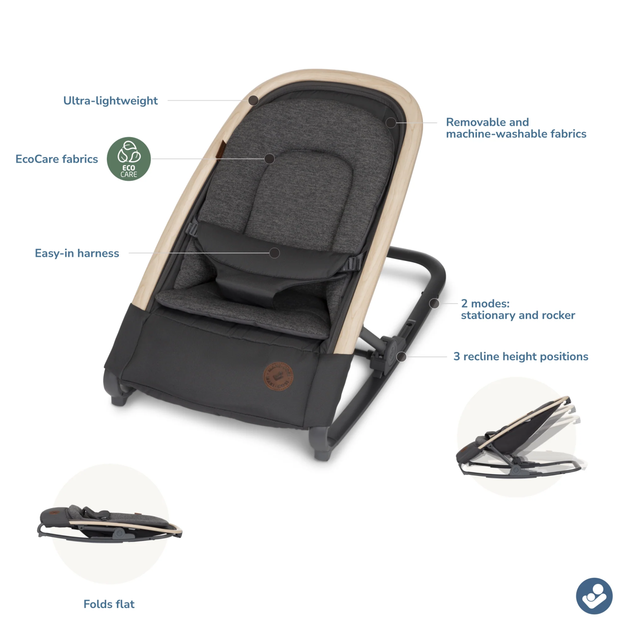 Kori 2-in-1 Lightweight Rocker | Tots to Teens Furniture