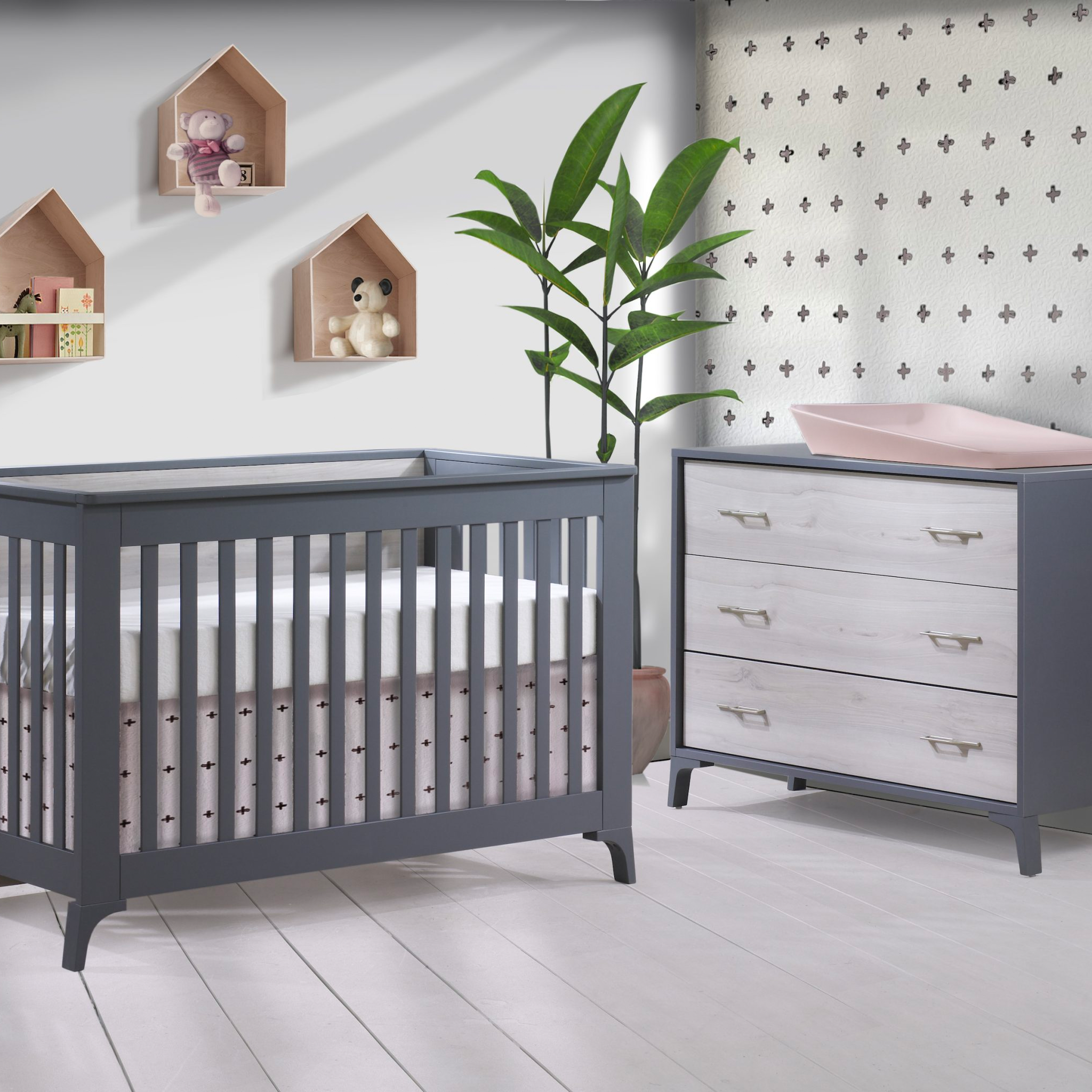 Metro Convertible Crib & Dresser Set - Tots to Teens Furniture