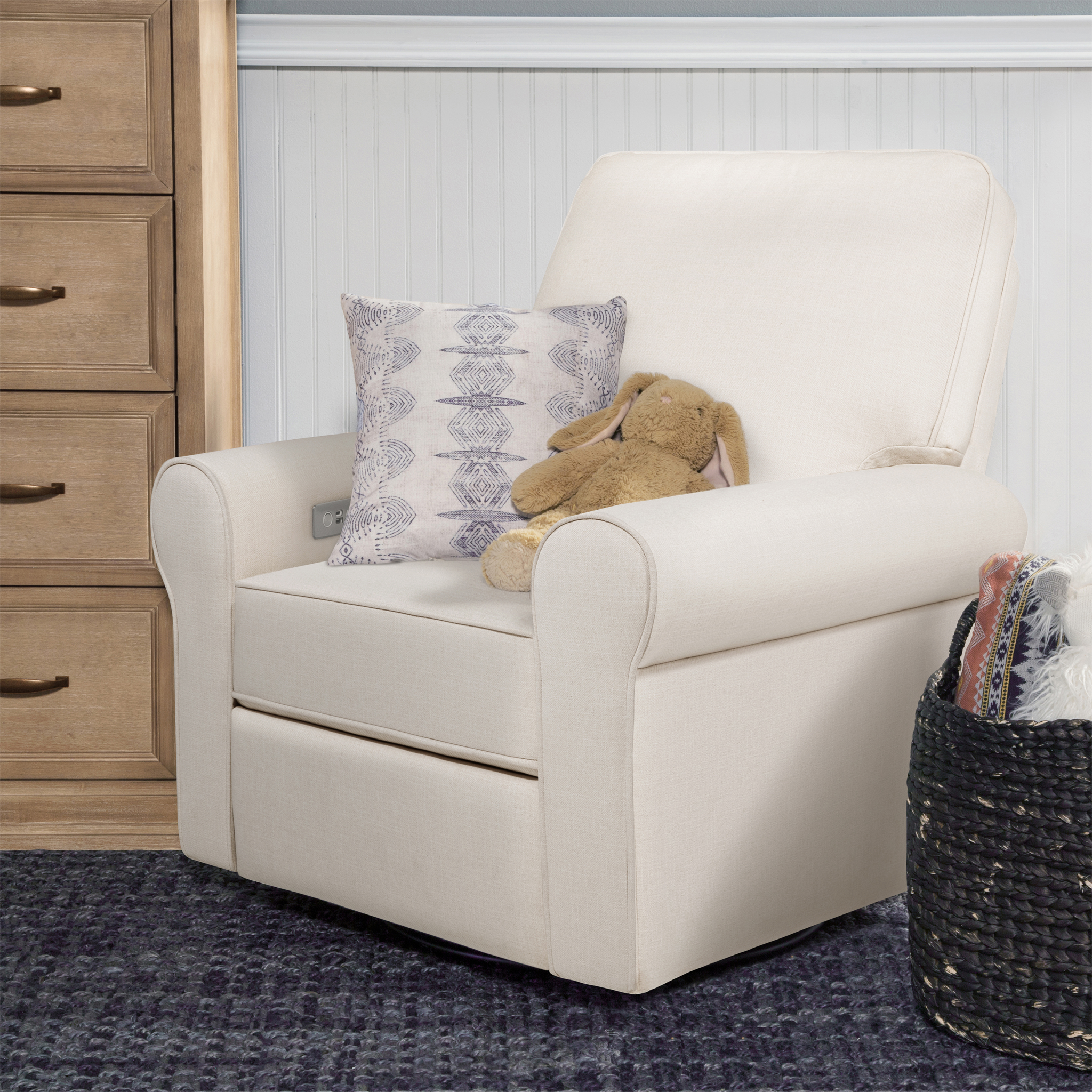 Monogram Monroe Power Recliner and Swivel Glider - Tots to Teens Furniture