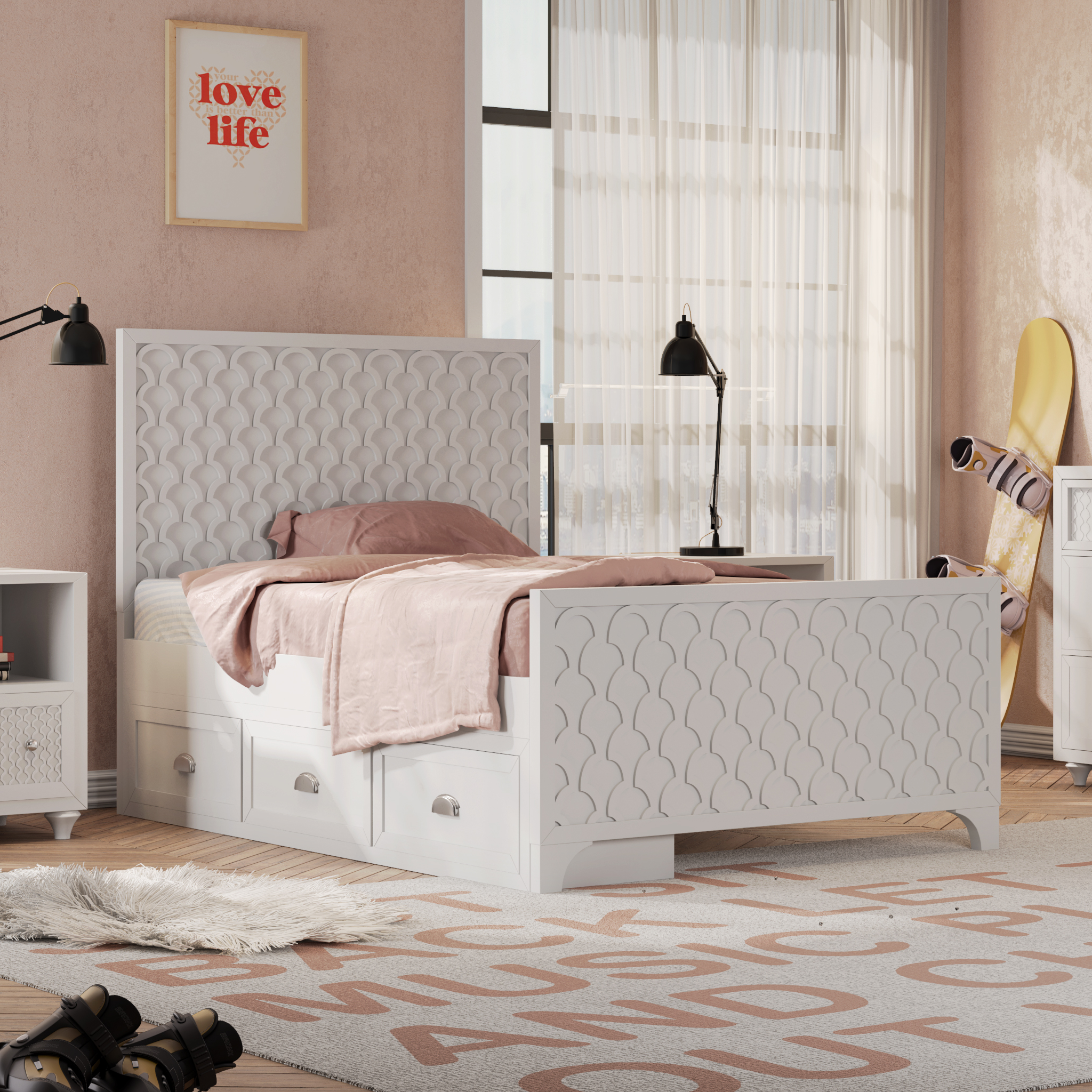 Amanda 3 Drawer Underbed Storage - Tots to Teens Furniture