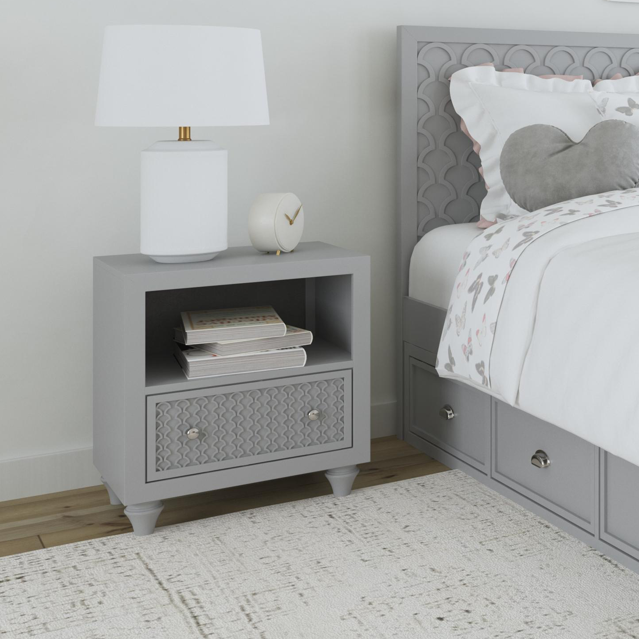 Amanda 1 Drawer Nightstand - Tots to Teens Furniture