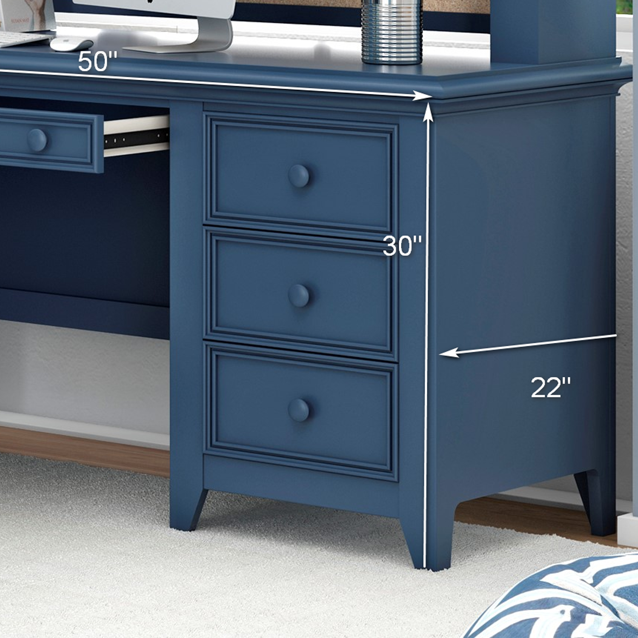Bailey 4 Drawer Desk - Tots to Teens Furniture